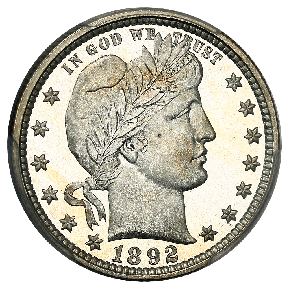 image for: 1892 25c PCGS PR67 DCAM