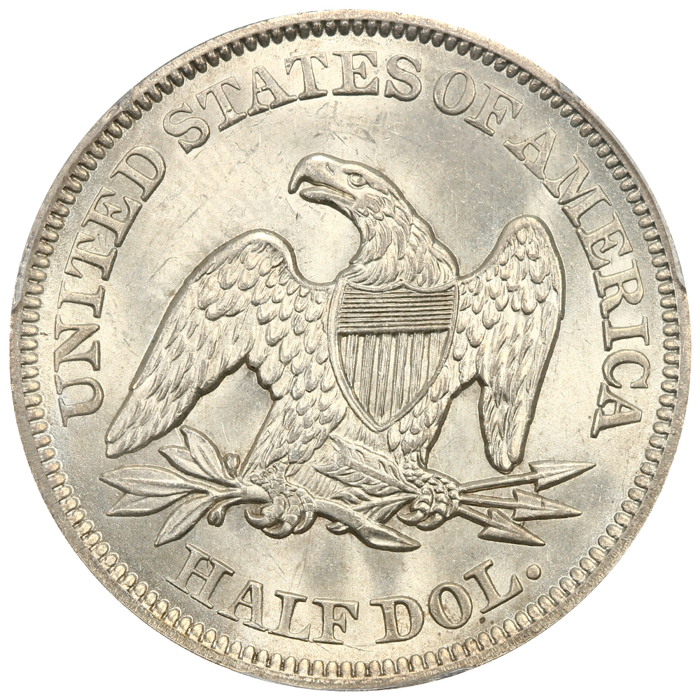 image for: 1855 Arrows 50c PCGS MS65