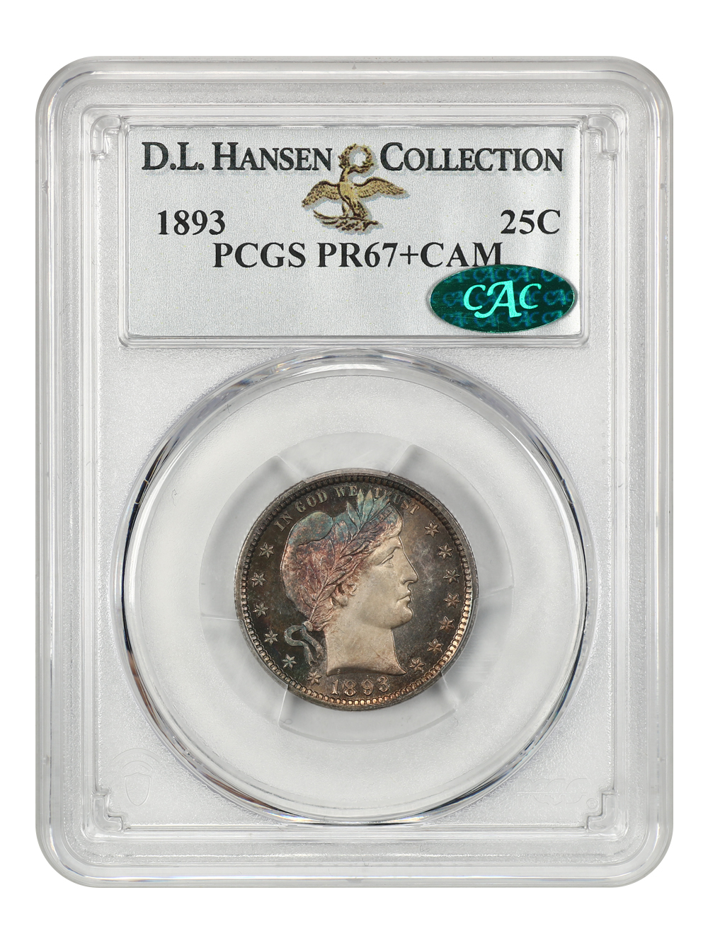 image for: 1893 25c PCGS PR67 CAM