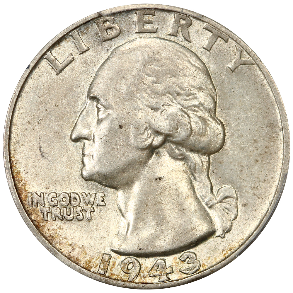 image for: 1943 Doubled Die Obverse 25c PCGS AU53