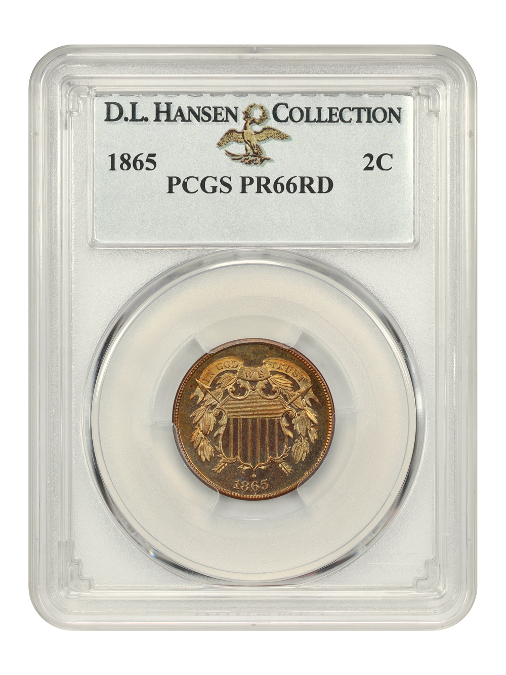 image for: 1865 2c PCGS PR66 RD