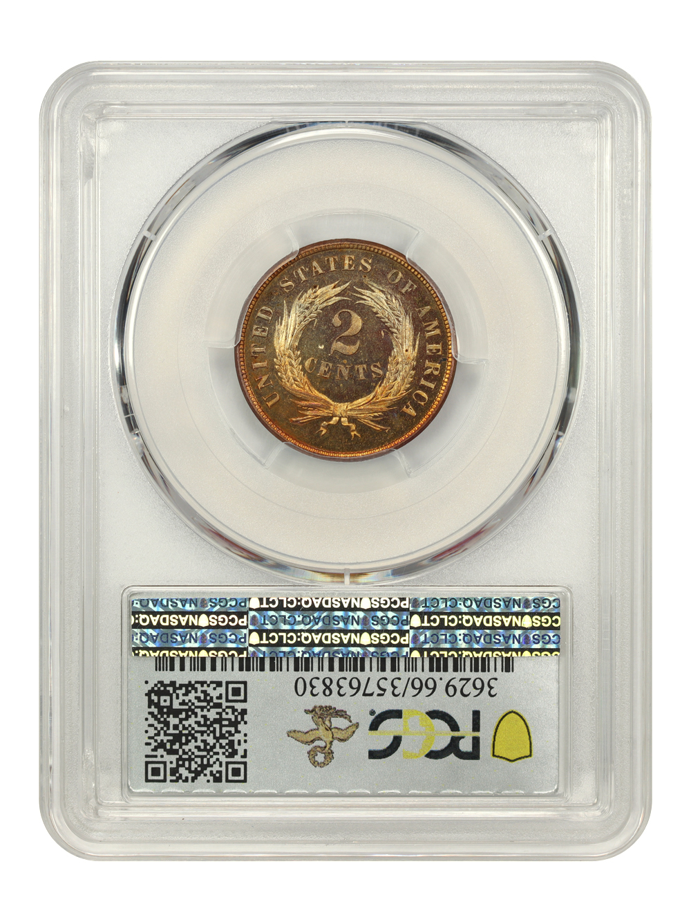 image for: 1865 2c PCGS PR66 RD