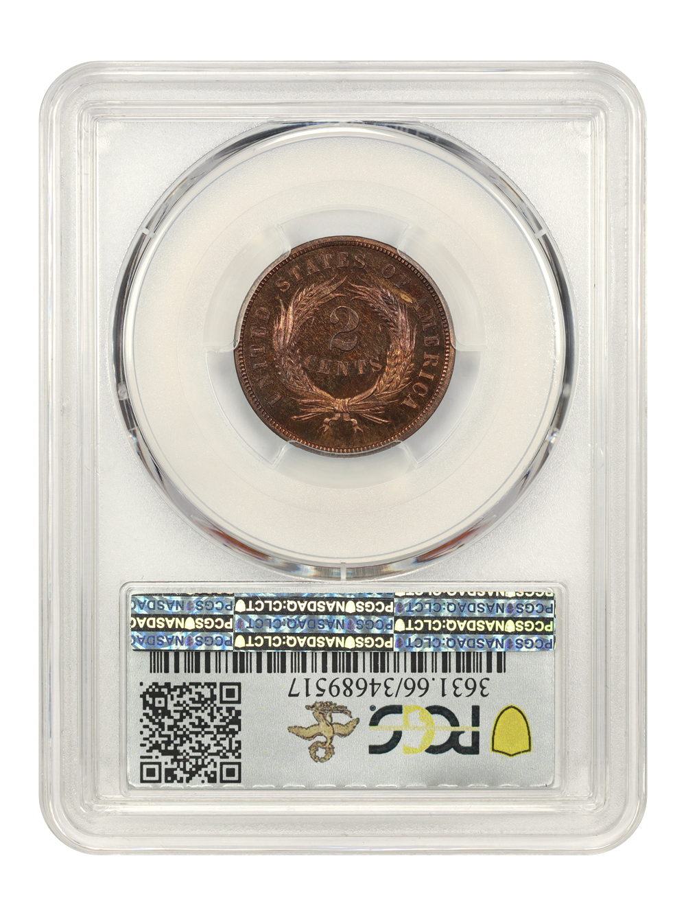 image for: 1866 2c PCGS PR66 RB