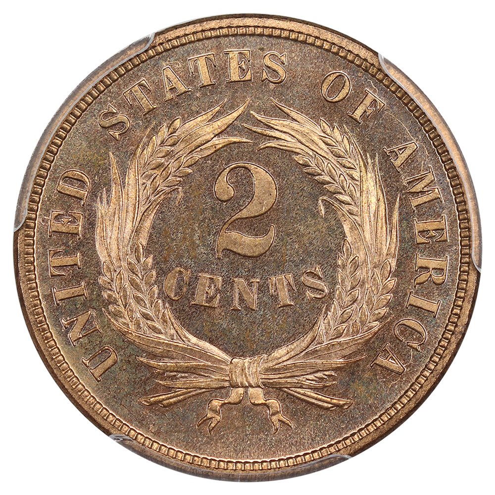 image for: 1871 2c PCGS PR66 RD