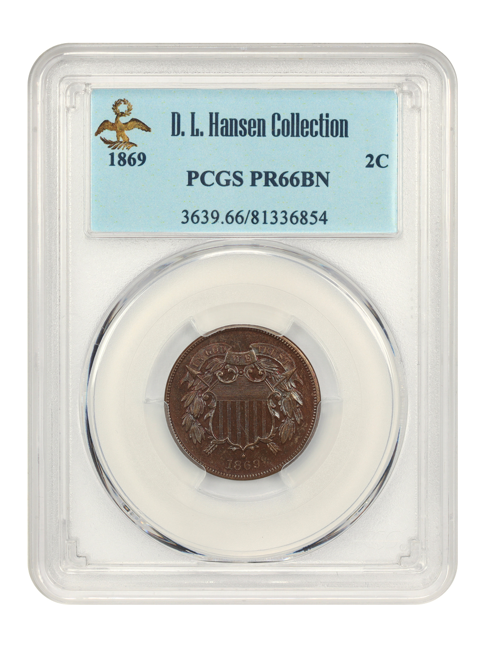 image for: 1869 2c PCGS PR66 BN
