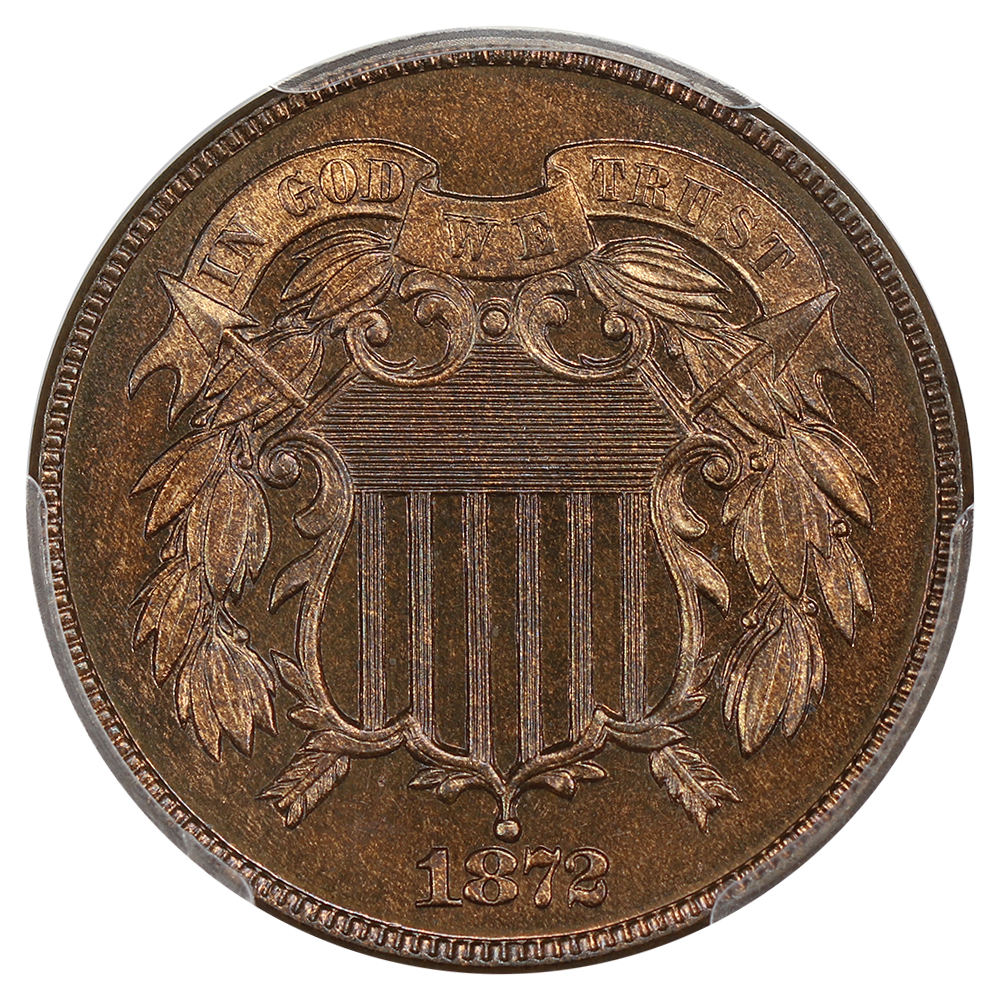 image for: 1872 2c PCGS PR66 RB
