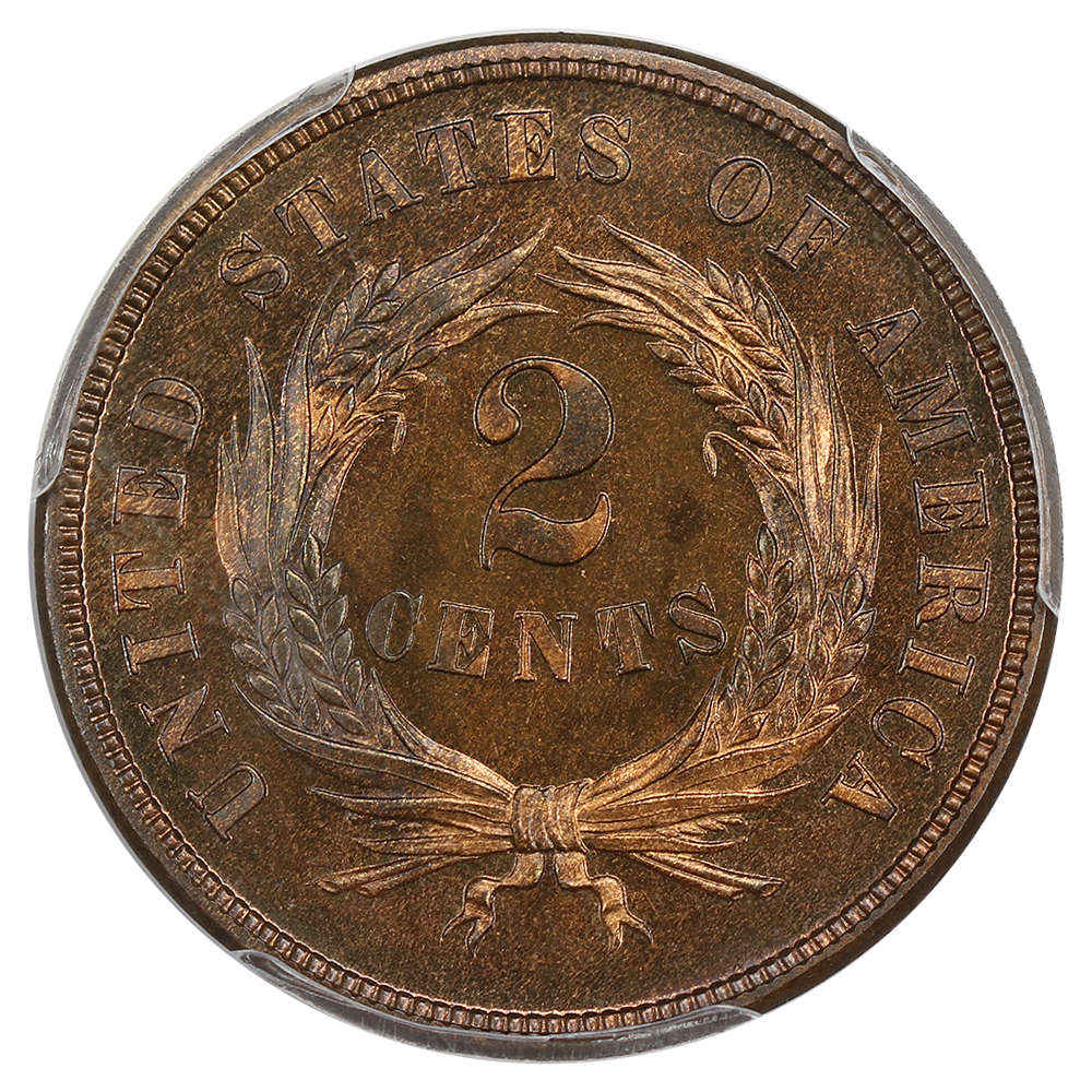 image for: 1872 2c PCGS PR66 RB