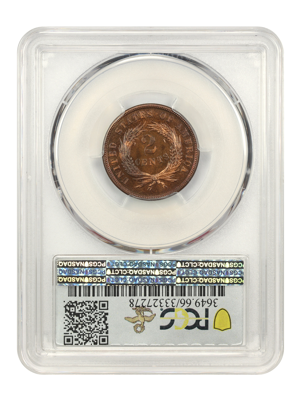 image for: 1872 2c PCGS PR66 RB