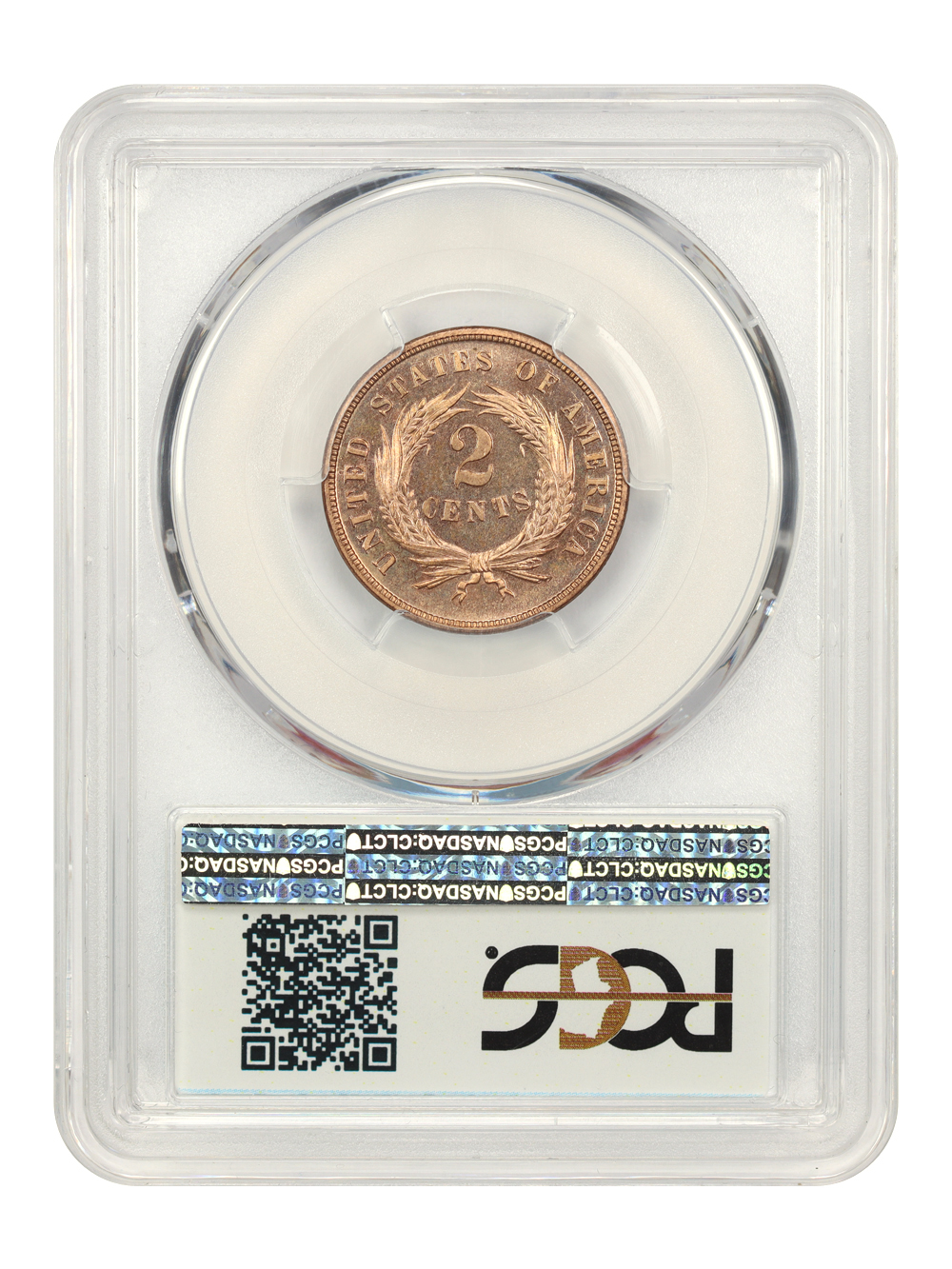 image for: 1871 2c PCGS PR66 RD