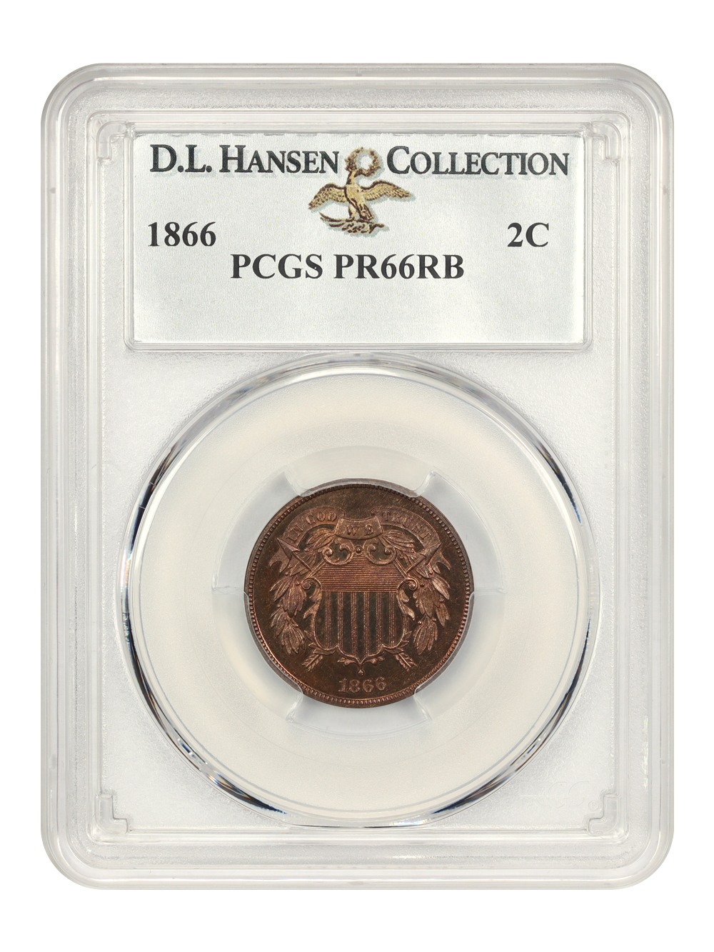 image for: 1866 2c PCGS PR66 RB