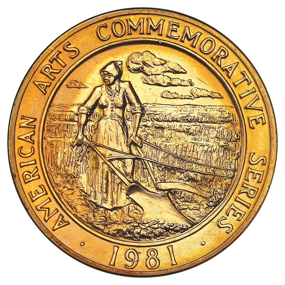 image for: 1981 Willa Cather 1/2 Ounce Gold Medal PCGS MS66