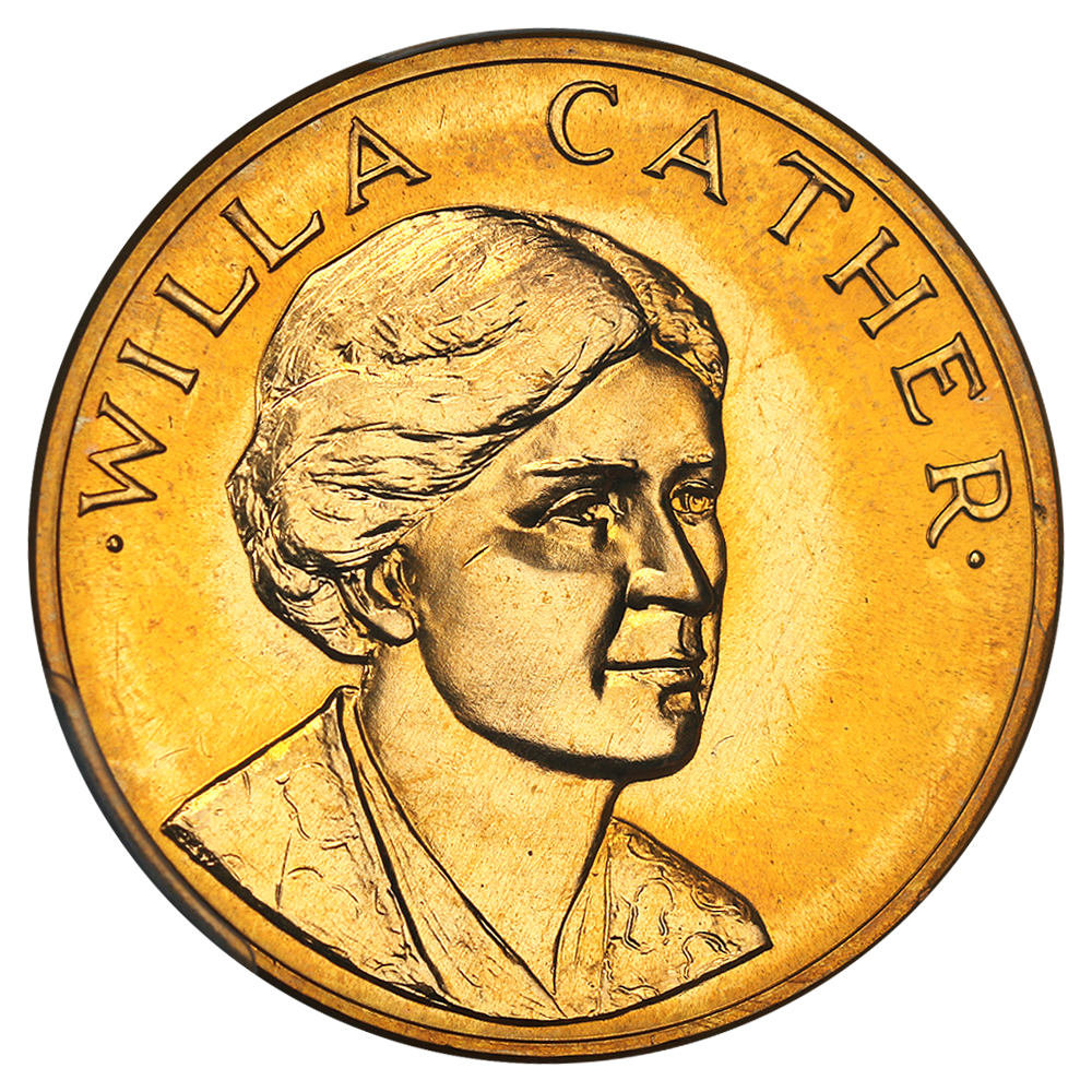 image for: 1981 Willa Cather 1/2 Ounce Gold Medal PCGS MS66