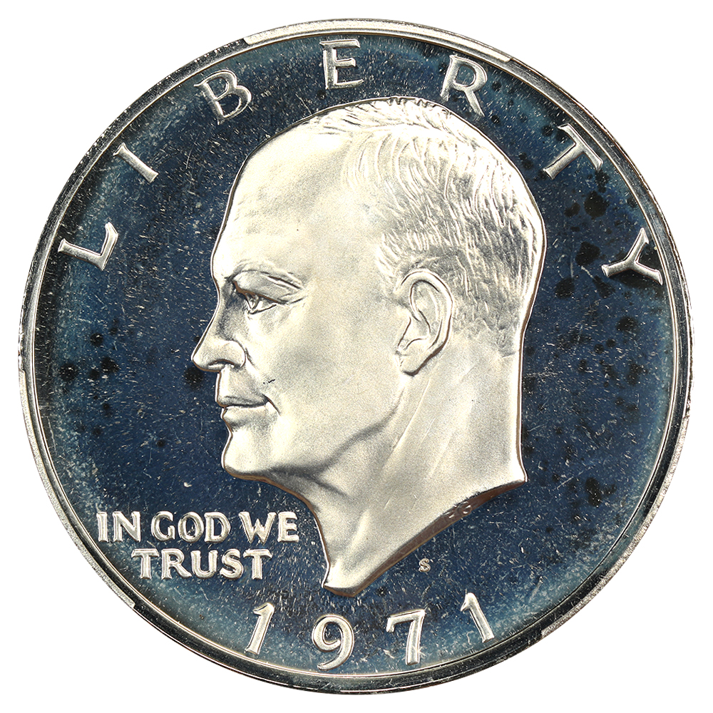 image for: 1971-S Silver, Doubled Die Obverse, FS-103 $1  PCGS PR67 CAM