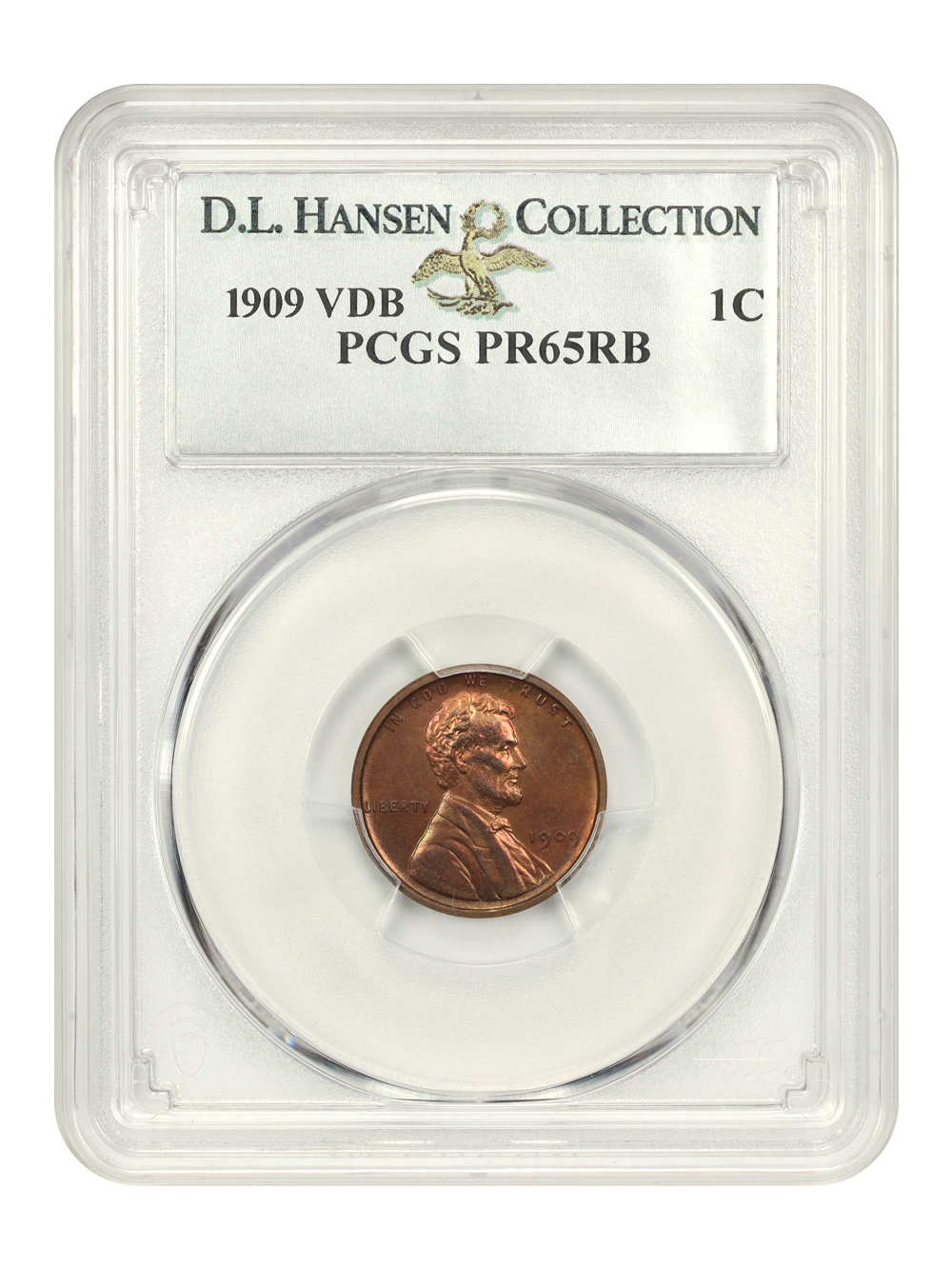 image for: 1909 VDB, Matte Finish 1c PCGS PR65 RB