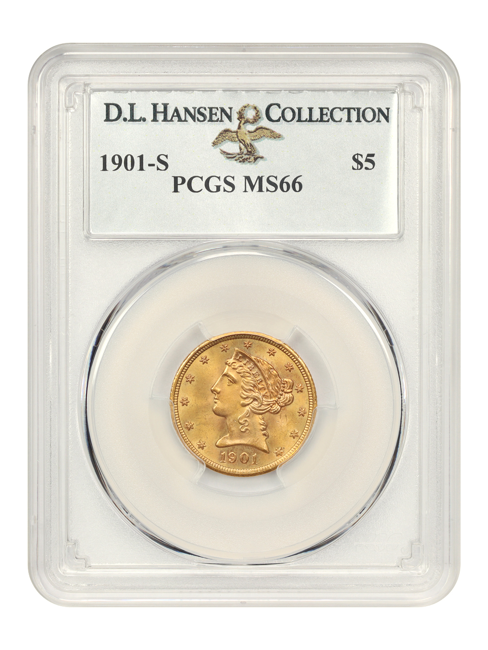 image for: 1901-S $5 PCGS MS66