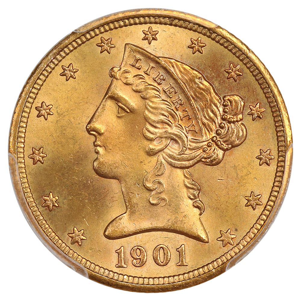 image for: 1901-S $5 PCGS MS66
