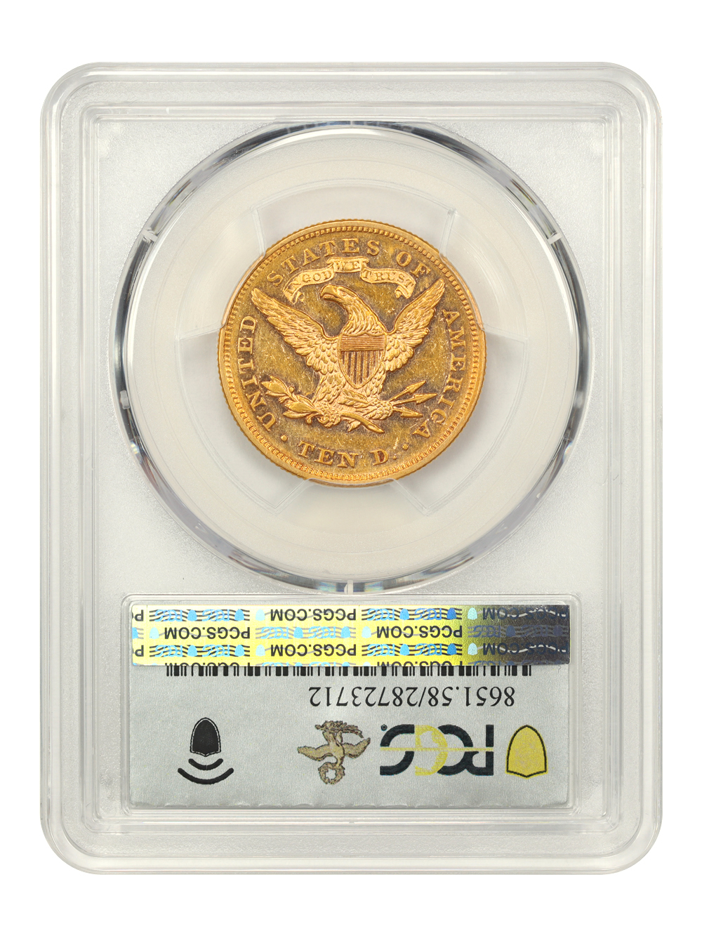 image for: 1867 $10 PCGS AU58