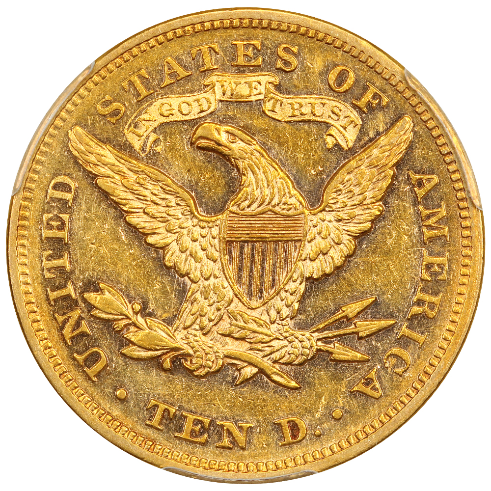 image for: 1867 $10 PCGS AU58