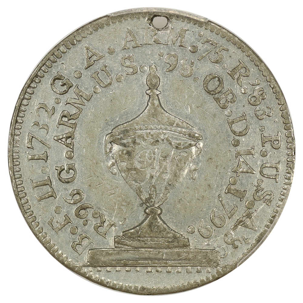 image for: (1688) American Plantations, Sidewise 4 1/24 RL PCGS AU50