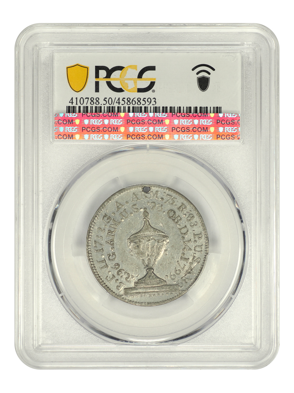 image for: (1688) American Plantations, Sidewise 4 1/24 RL PCGS AU50