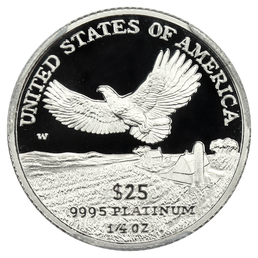 image for: 2000-W Platinum Eagle $25  PCGS PR70 DCAM