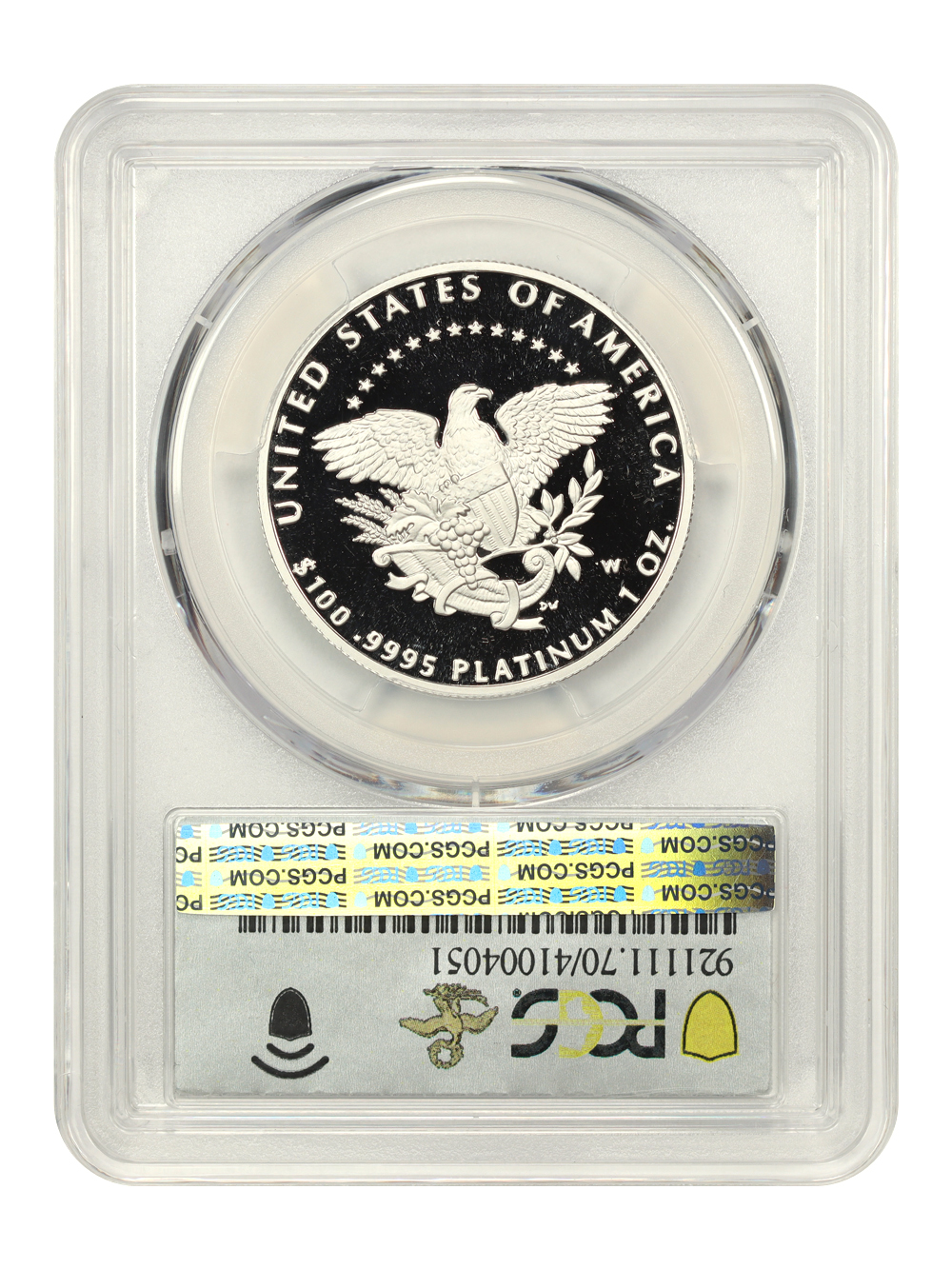 image for: 2005-W Platinum Eagle $100  PCGS PR70 DCAM