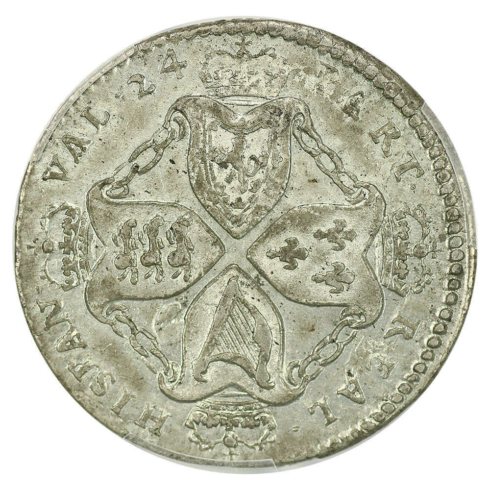 image for: (1688) American Plantations Restrike 1/24 RL PCGS MS64