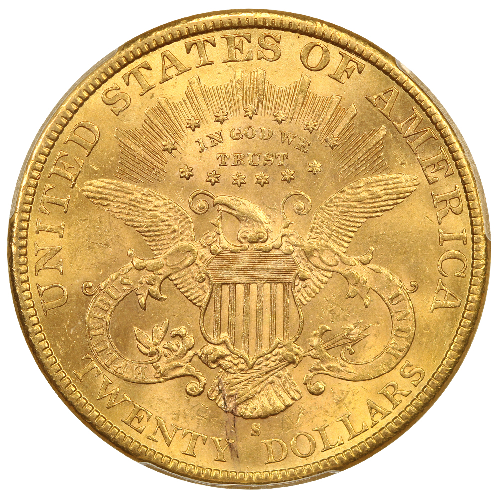image for: 1895-S $20  PCGS MS63