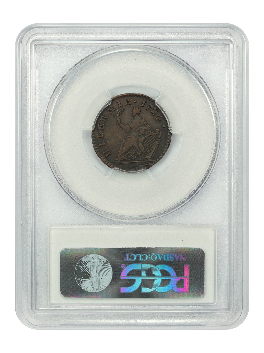 image for: 1724 Wood's Hibernia Far PCGS AU50 BN