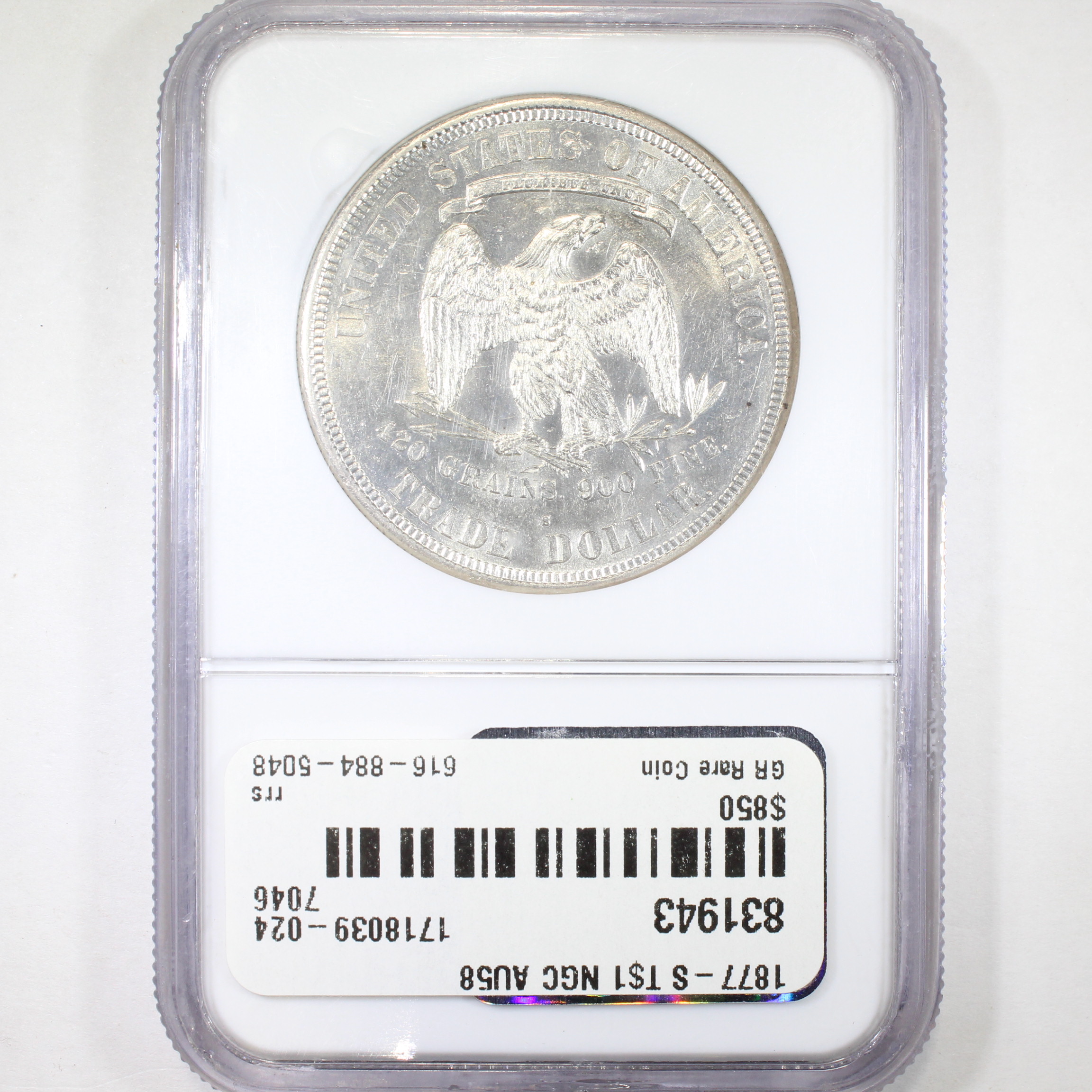 image for: 1877-S Trade$ NGC AU58