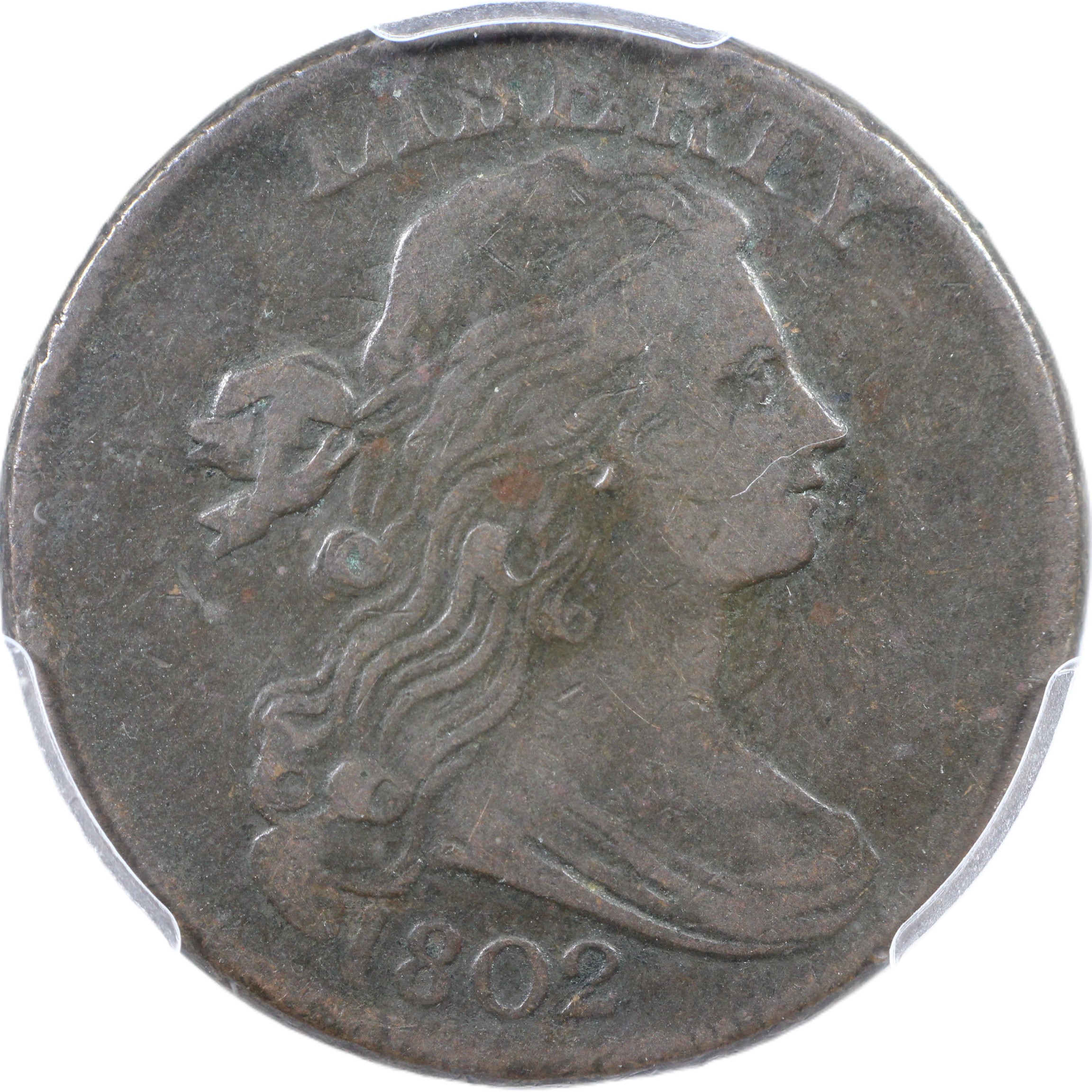 thumbnail for: 1802 Normal Reverse, S-227  1c PCGS VF25 BN