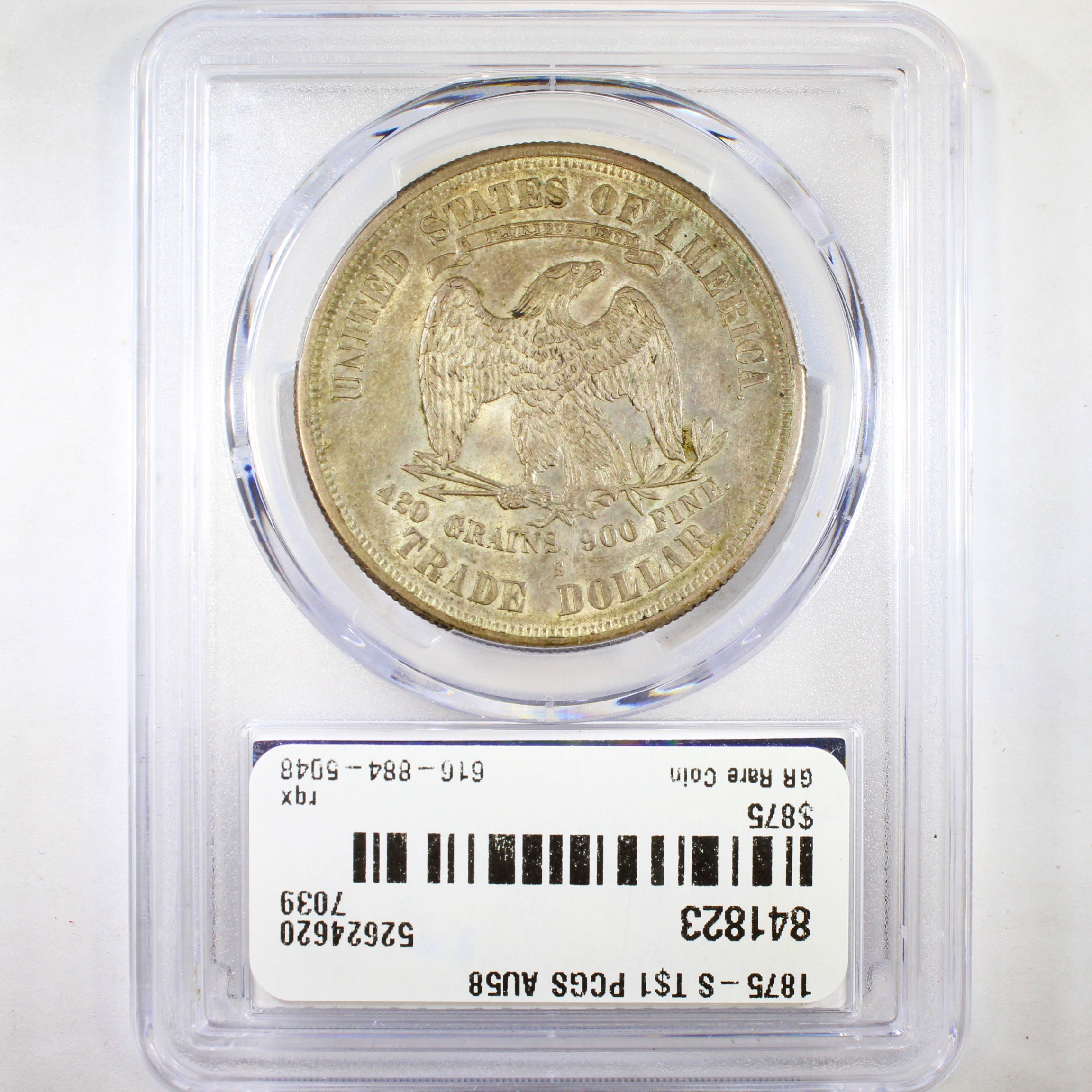 thumbnail for: 1875-S Trade$ PCGS AU58