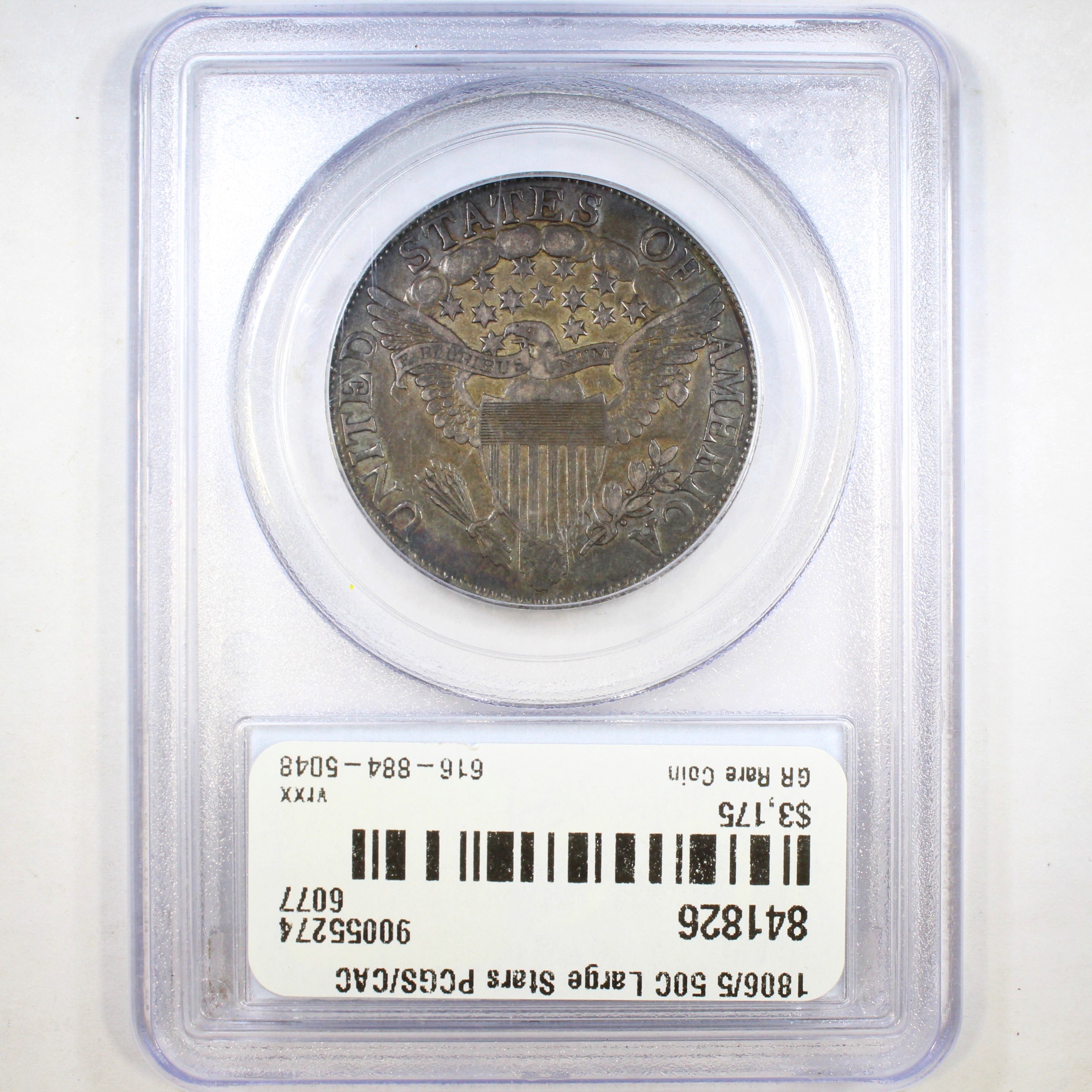 image for: 1806/5 Large Stars 50c PCGS XF40