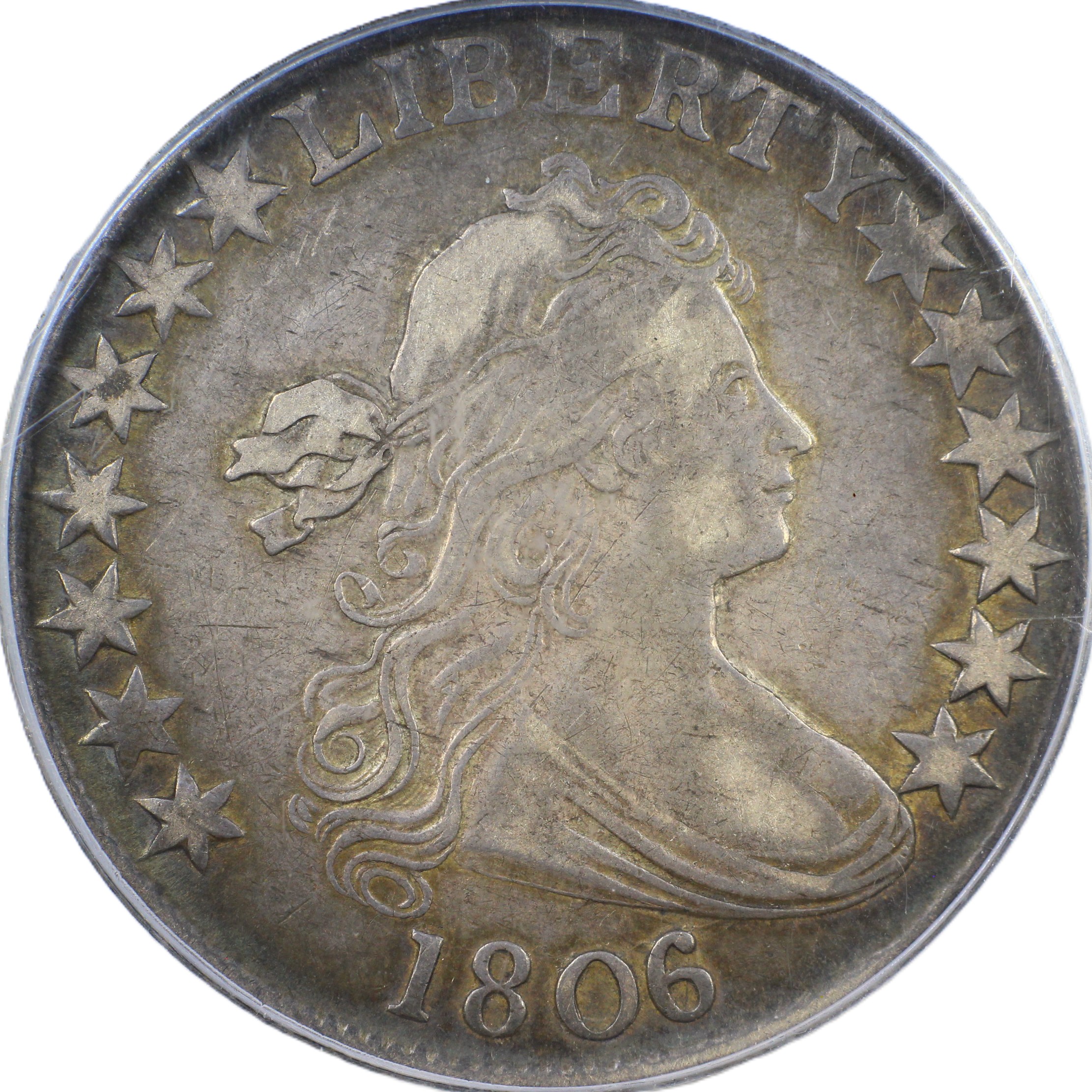 image for: 1806/5 Large Stars 50c PCGS XF40