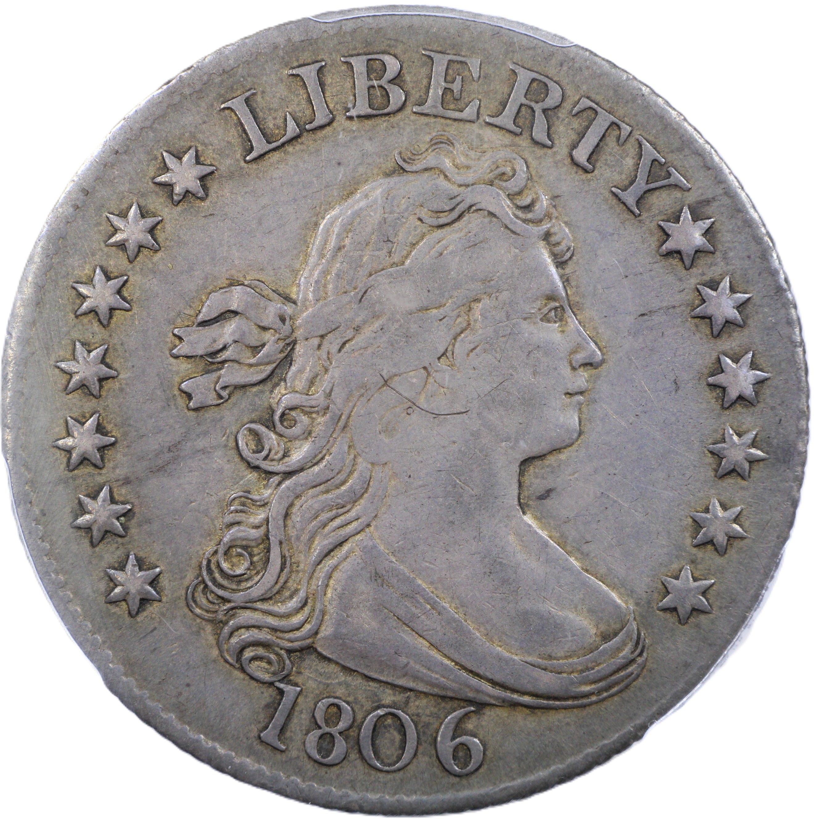 image for: 1806 B-3 25c PCGS XF45