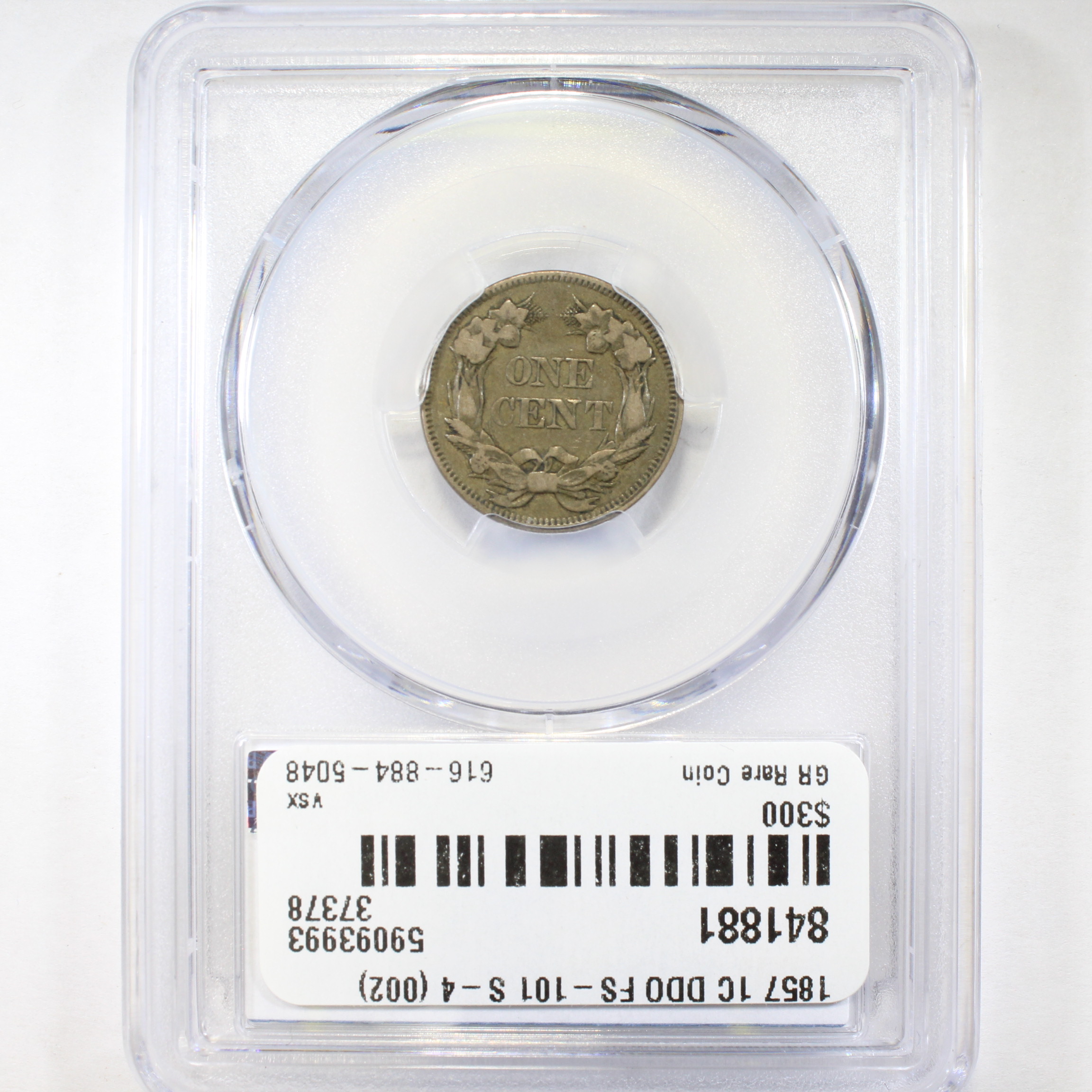 image for: 1857 Flying Eagle, FS-101, S-4 1c PCGS VF30