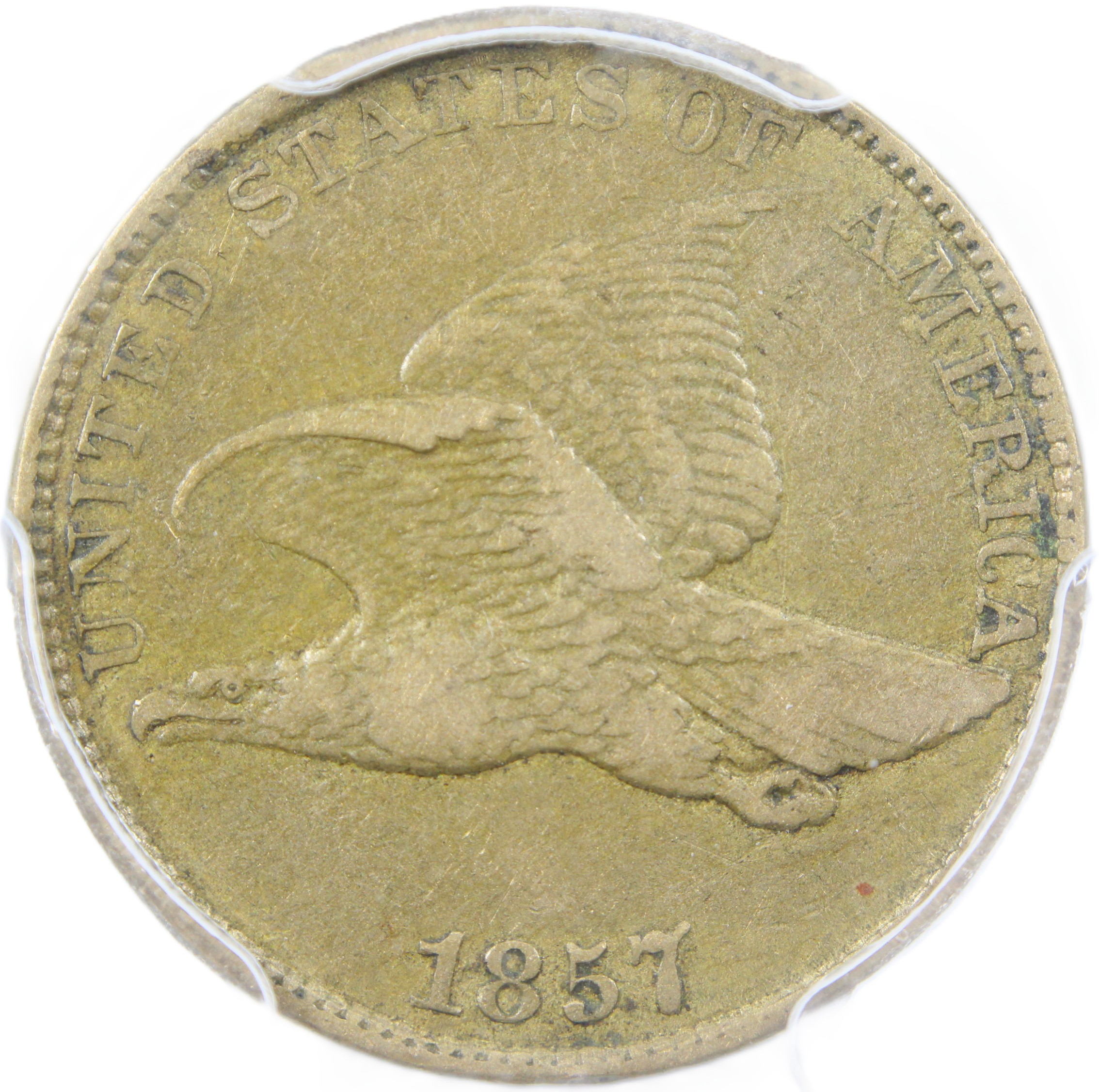 image for: 1857 Flying Eagle, FS-101, S-4 1c PCGS VF30