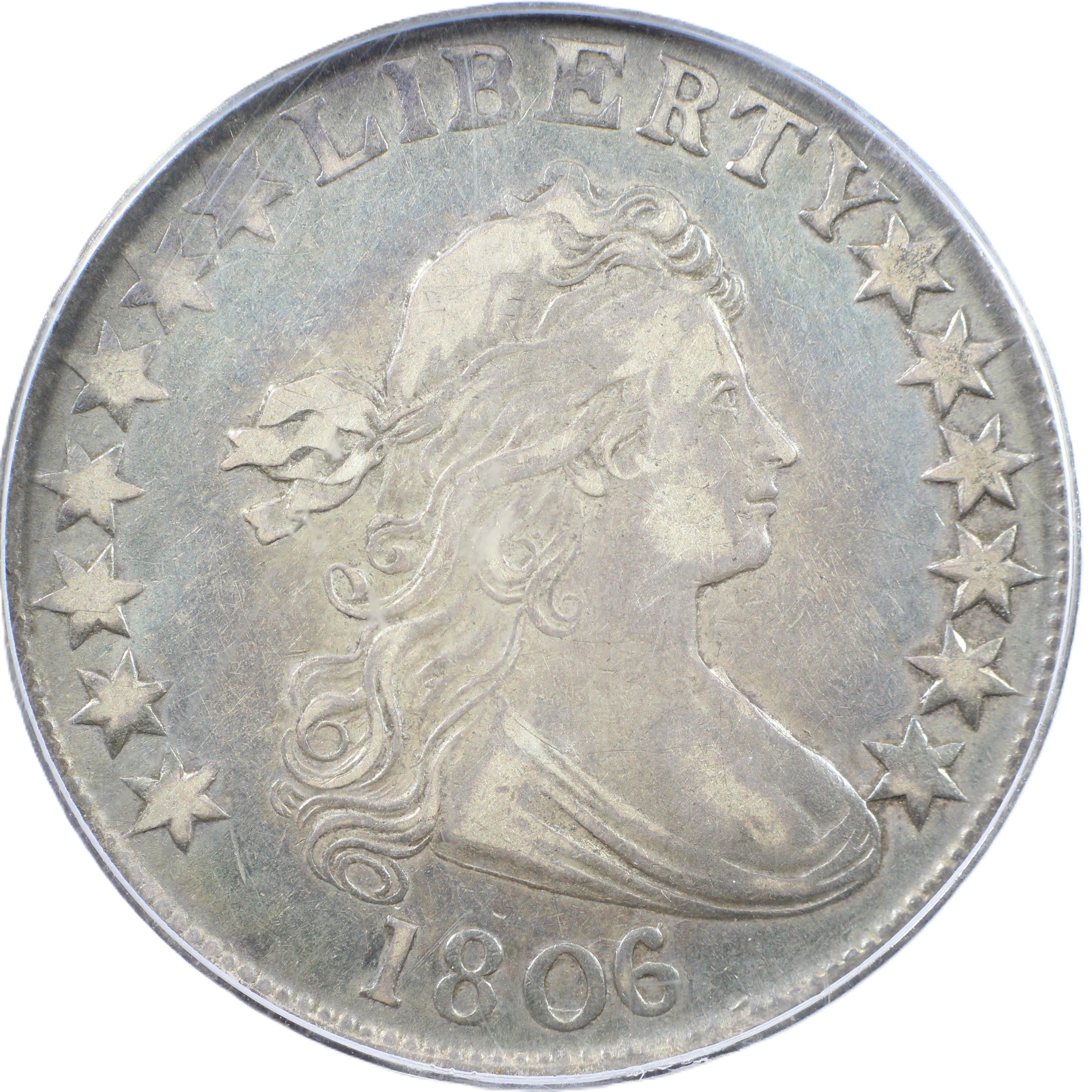 image for: 1806/5 Large Stars 50c PCGS XF45