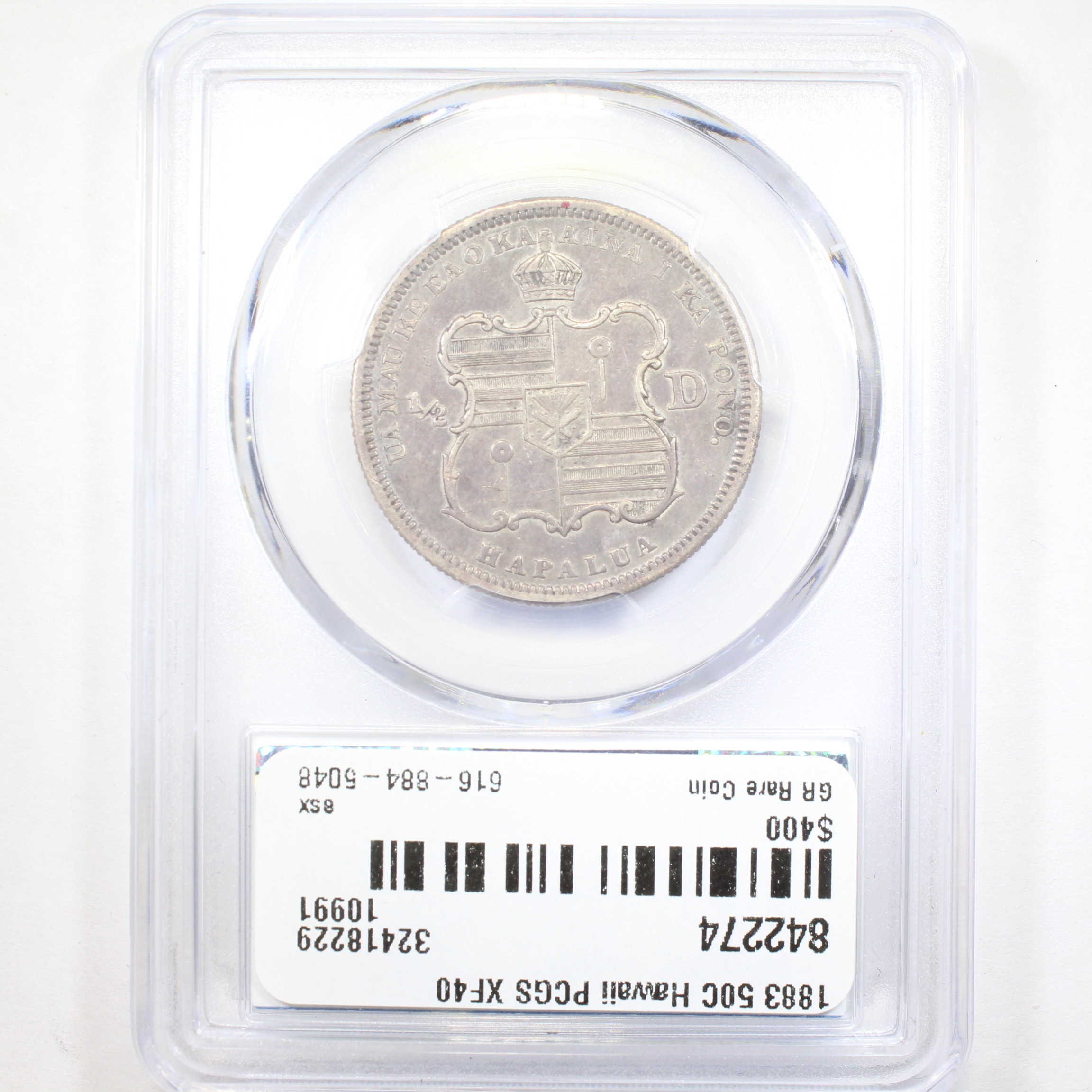 thumbnail for: 1883 Hawaii 50c PCGS XF40