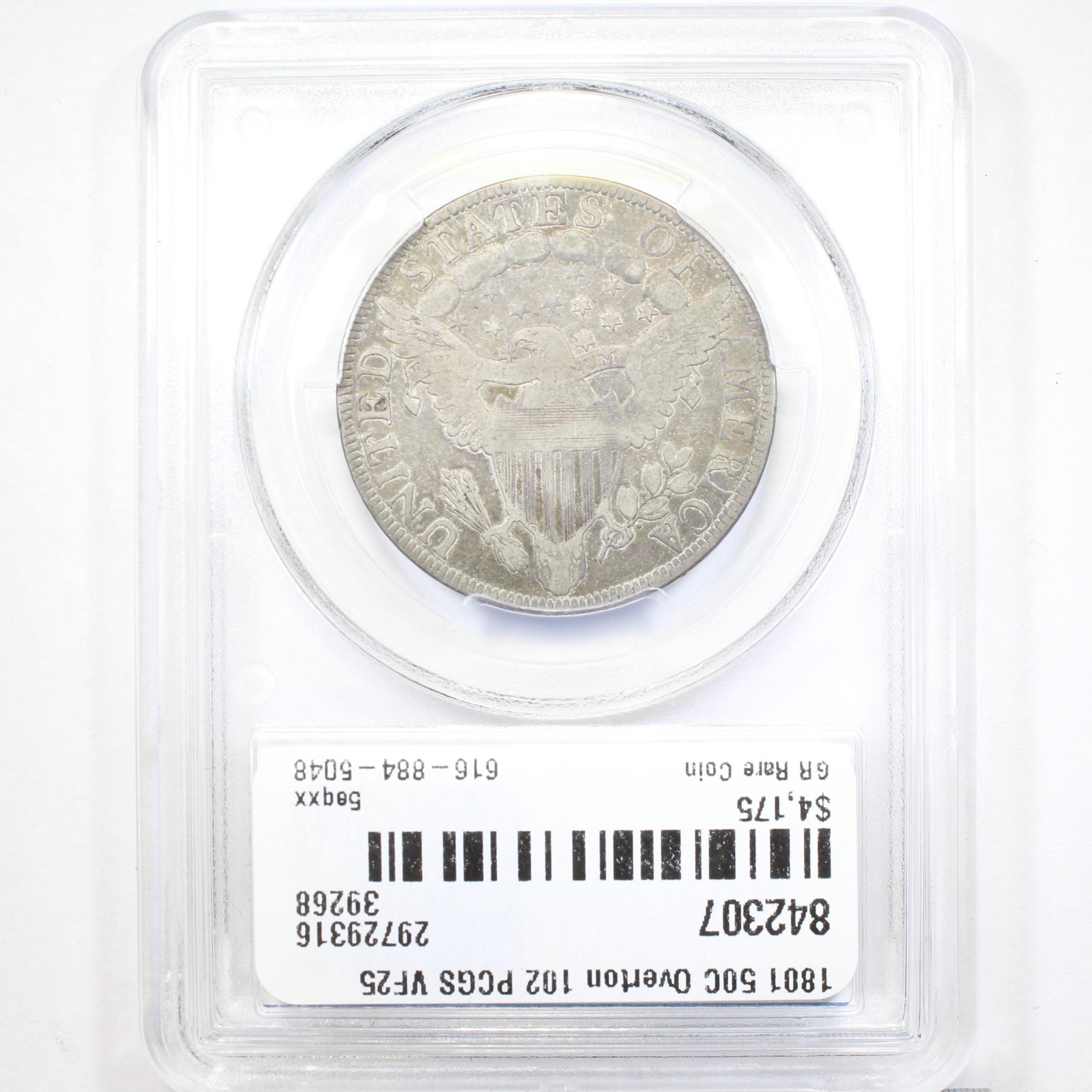 thumbnail for: 1801 O-102 50c PCGS VF25