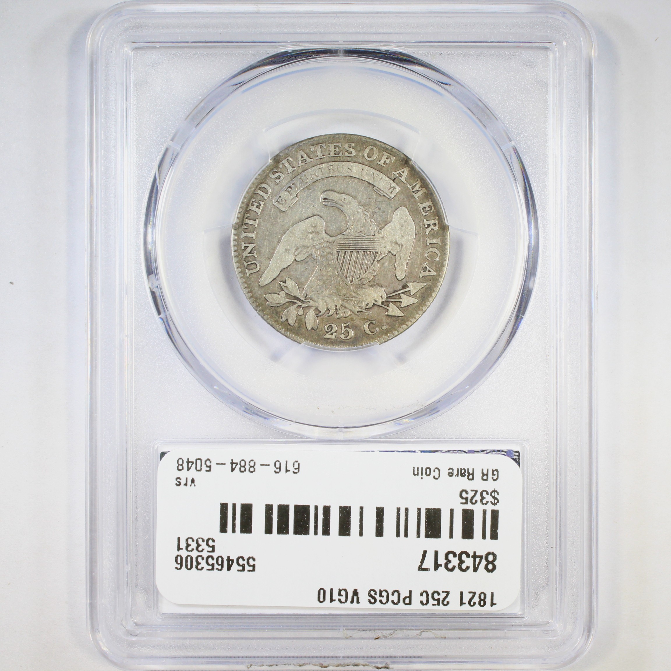 image for: 1821 25c PCGS VG10