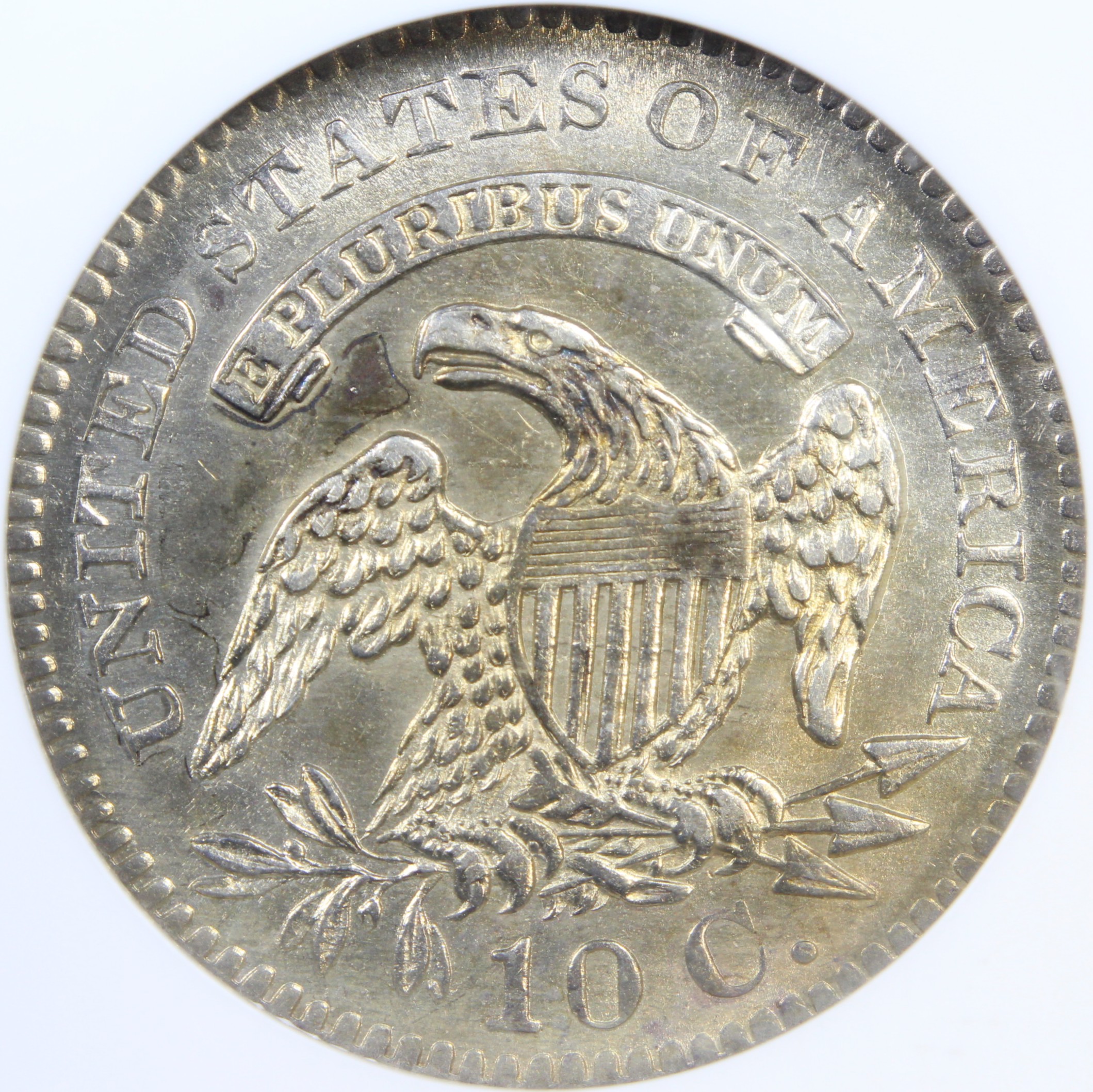 image for: 1827 Pointed Top 1 10c NGC MS62