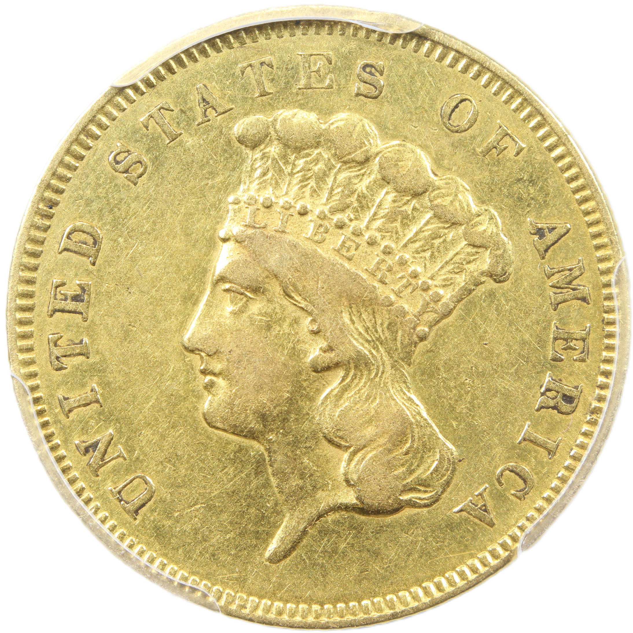 image for: 1855 $3  PCGS XF45