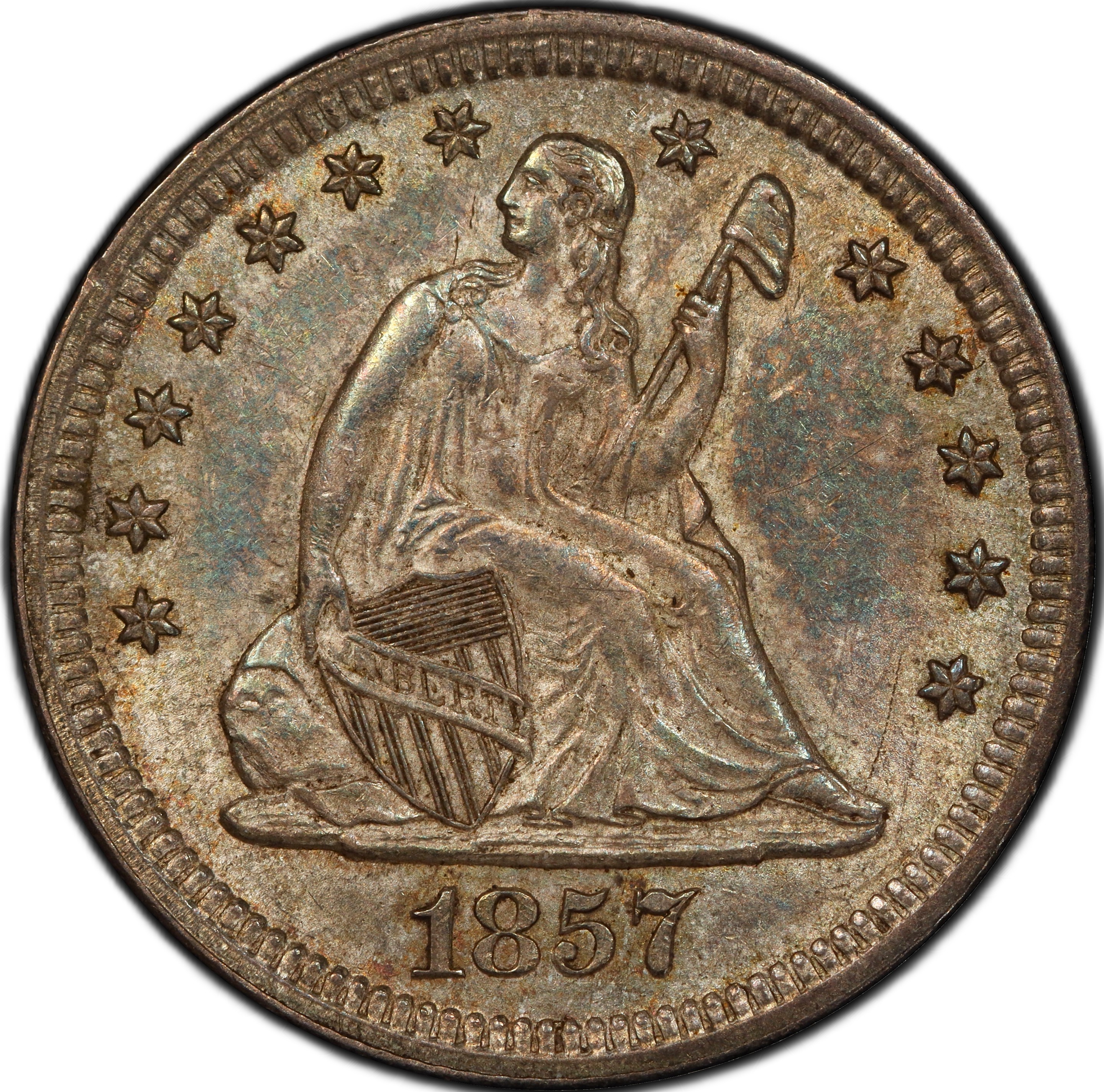 thumbnail for: 1857 25c PCGS AU58