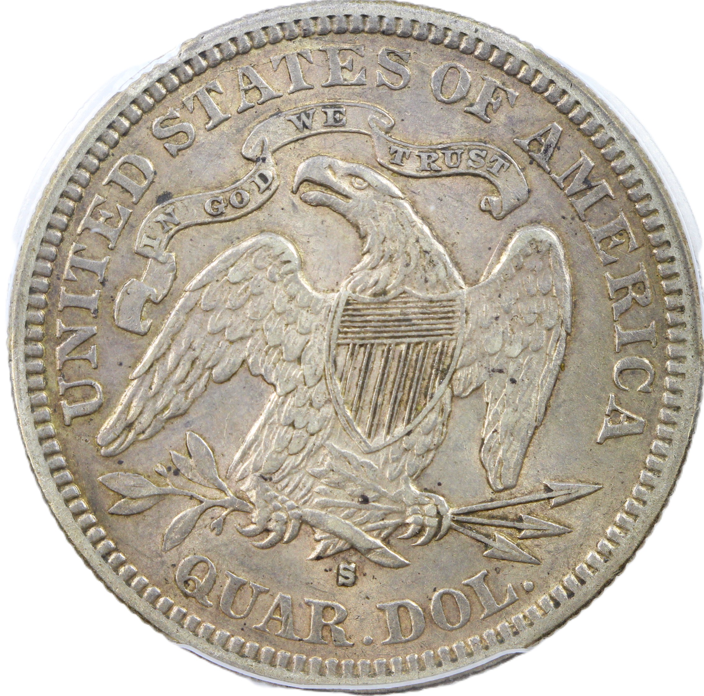 thumbnail for: 1876-S 25c PCGS AU55