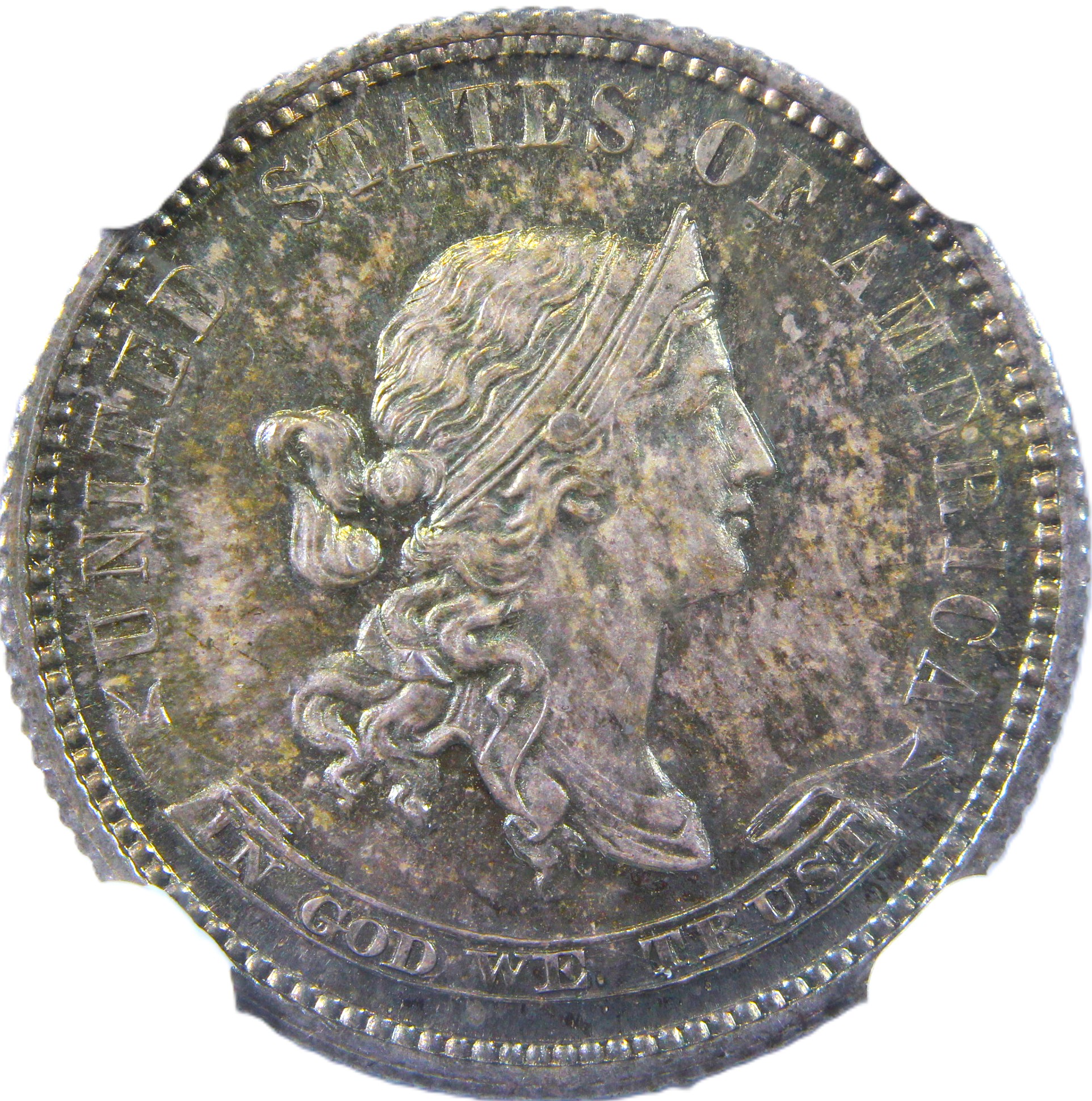 thumbnail for: 1870 Silver, J-843 P10c NGC PR66