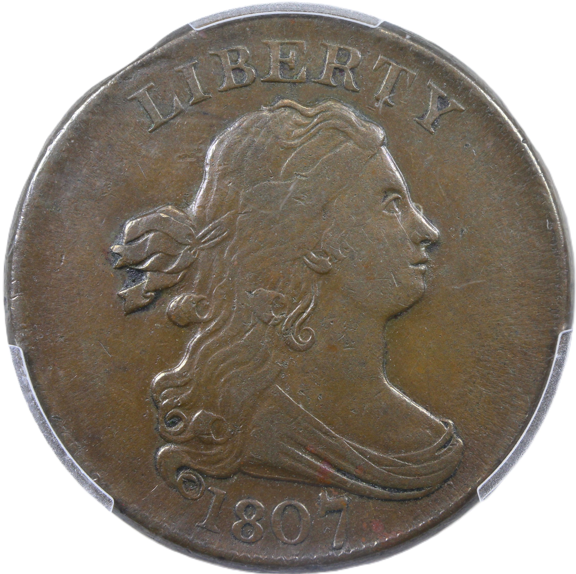 image for: 1807 1/2c PCGS AU50 BN