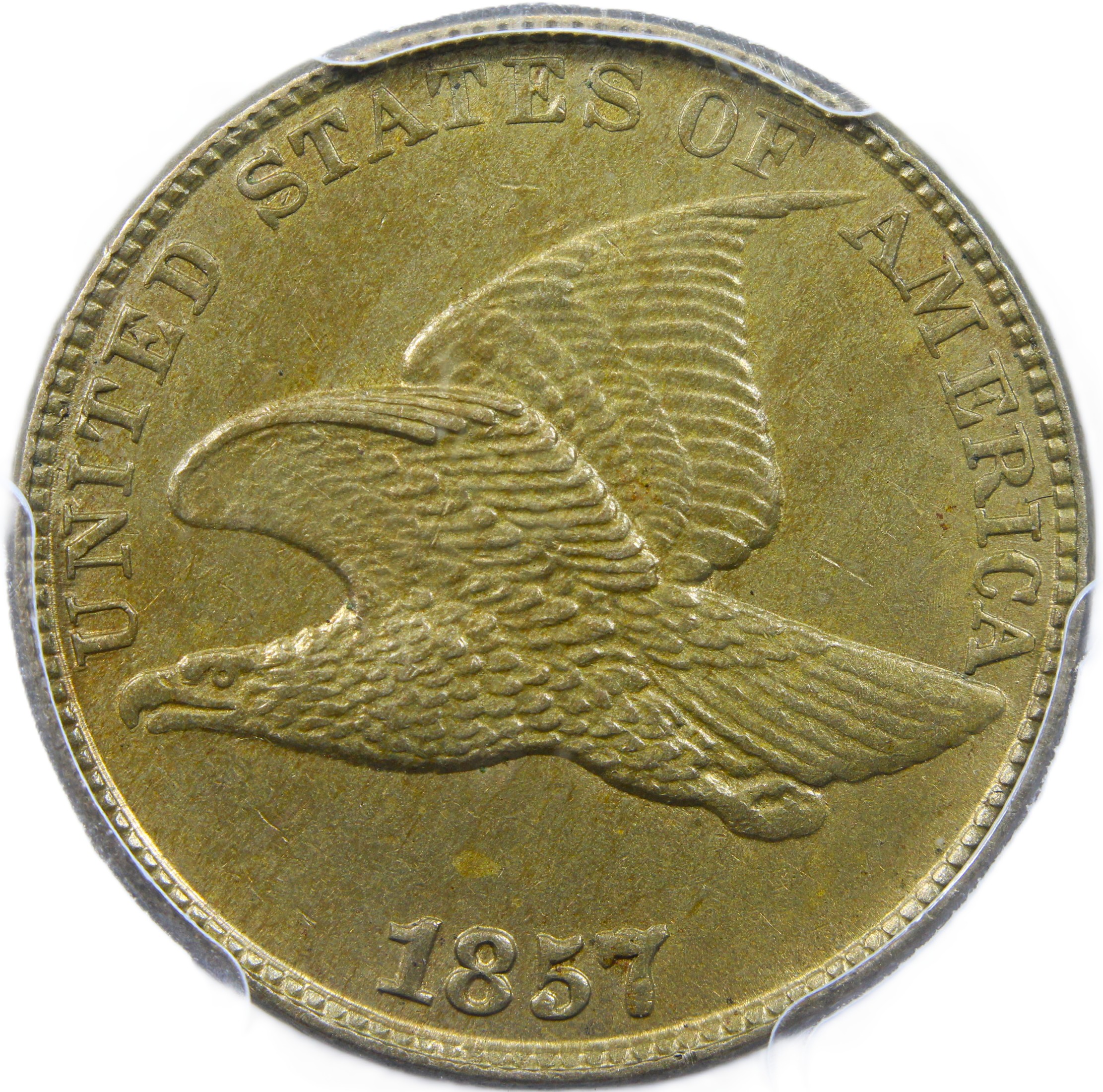 image for: 1857 Flying Eagle 1c PCGS AU58