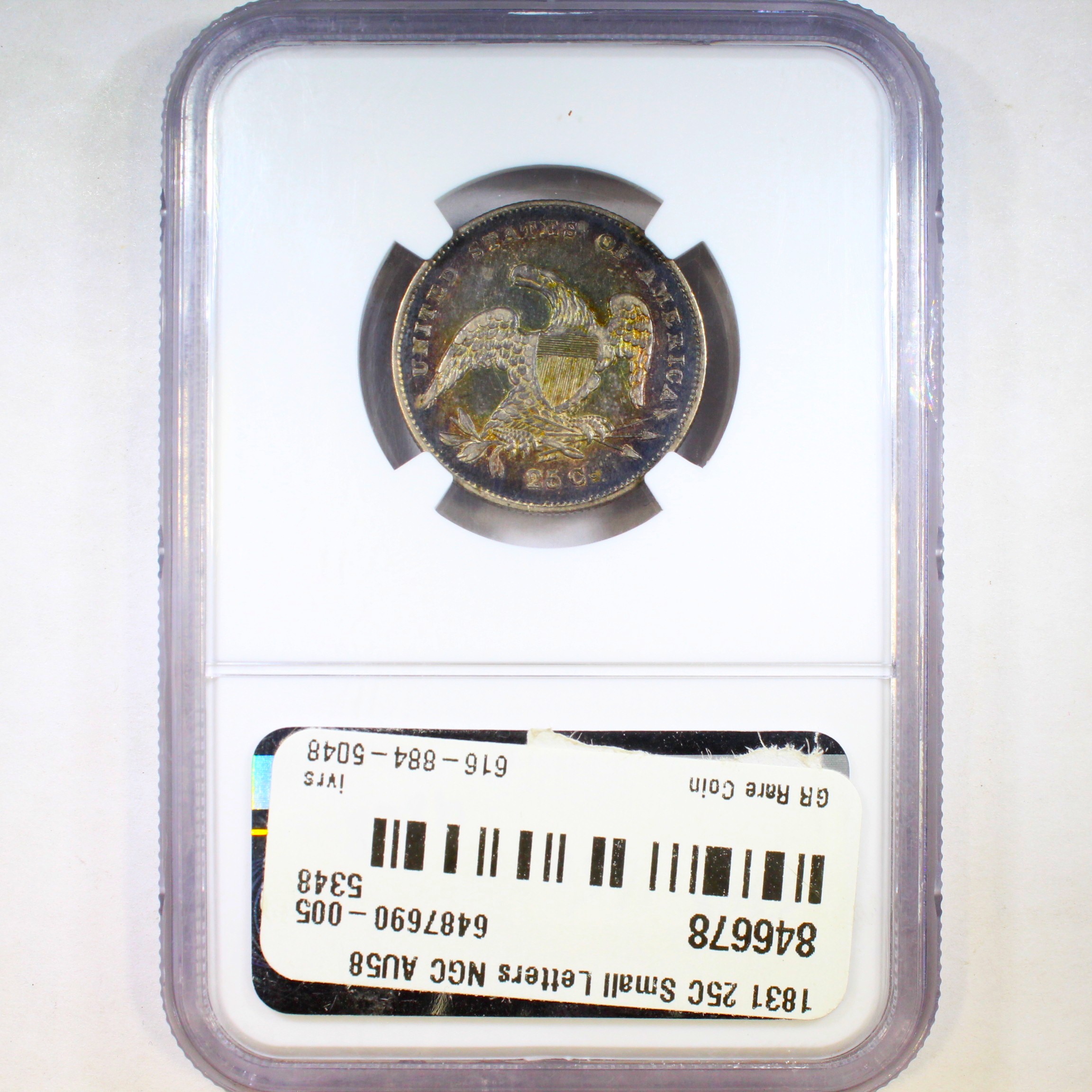 thumbnail for: 1831 Small Letters 25c NGC AU58