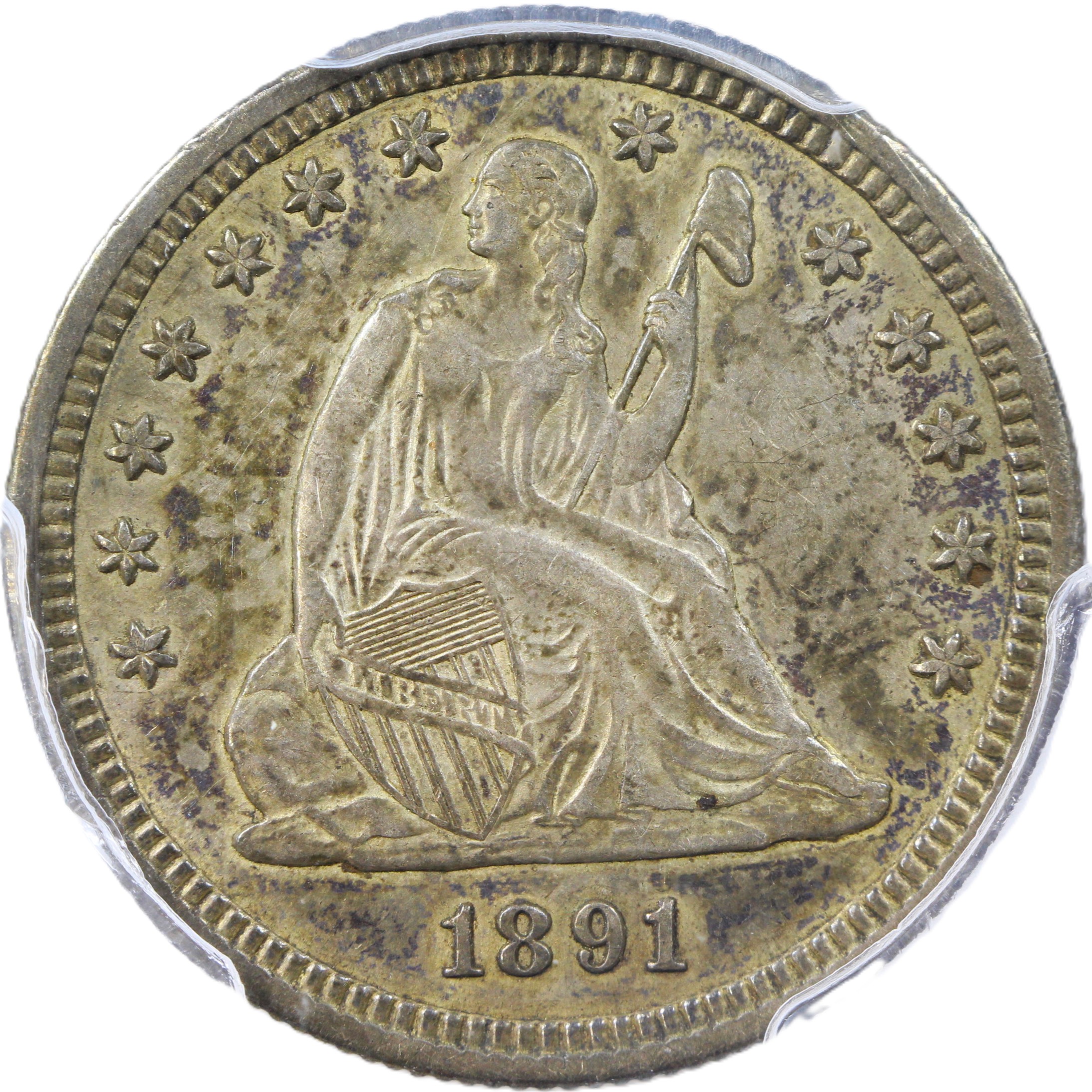 thumbnail for: 1891-S 25c PCGS AU55